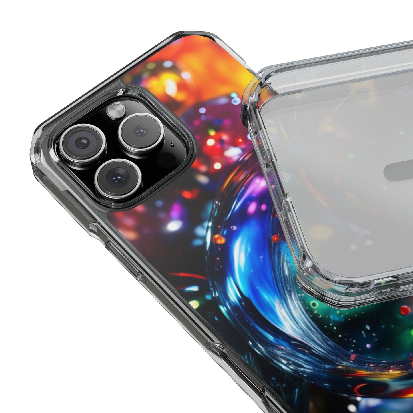 Magnetic Phone Case for iPhone 16/15/14 | Stylish Clear Impact Case, Trendy Protection for iPhone, Unique Gifts for Tech Lovers, Modern Aesthetic