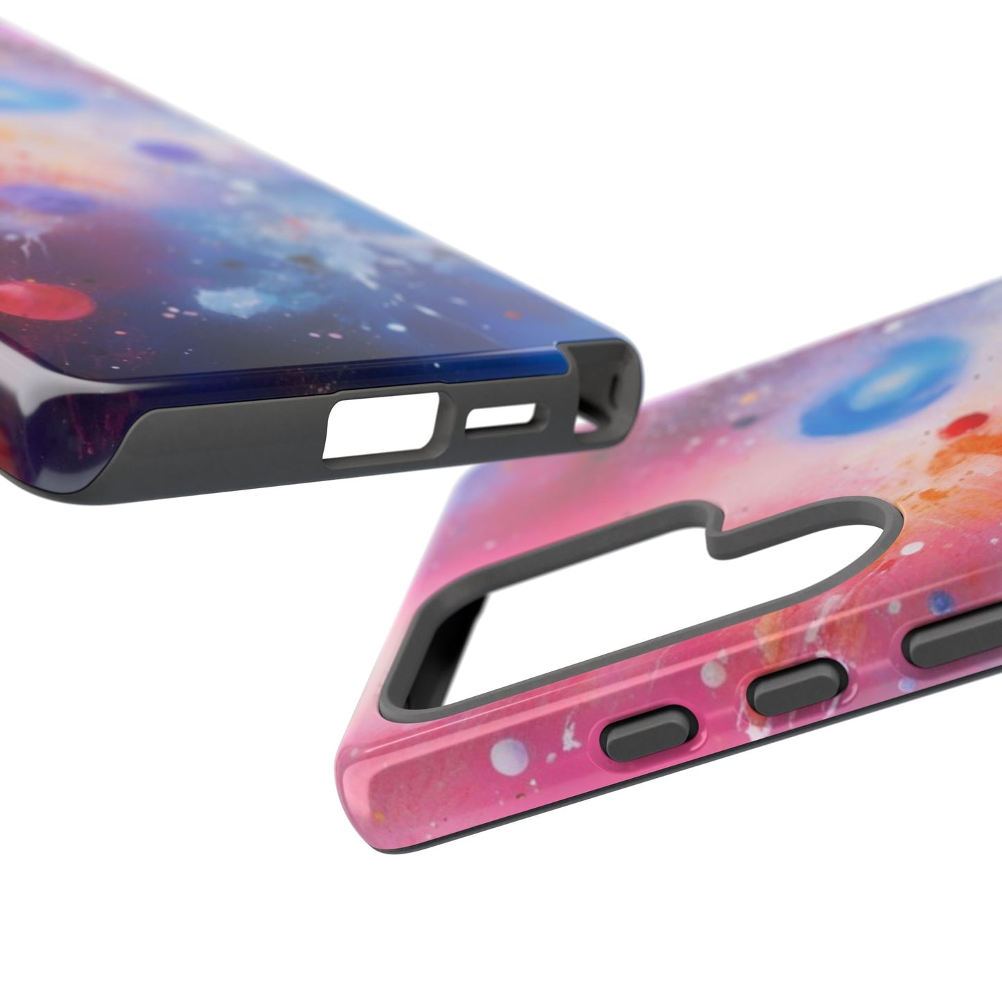 Tough Case Phone Case for Samsung Galaxy S25/S24 – Dual Layer, Matte/Glossy Finish, Wireless Charging Compatible, Cosmic Phone Case - Galaxy Inspired