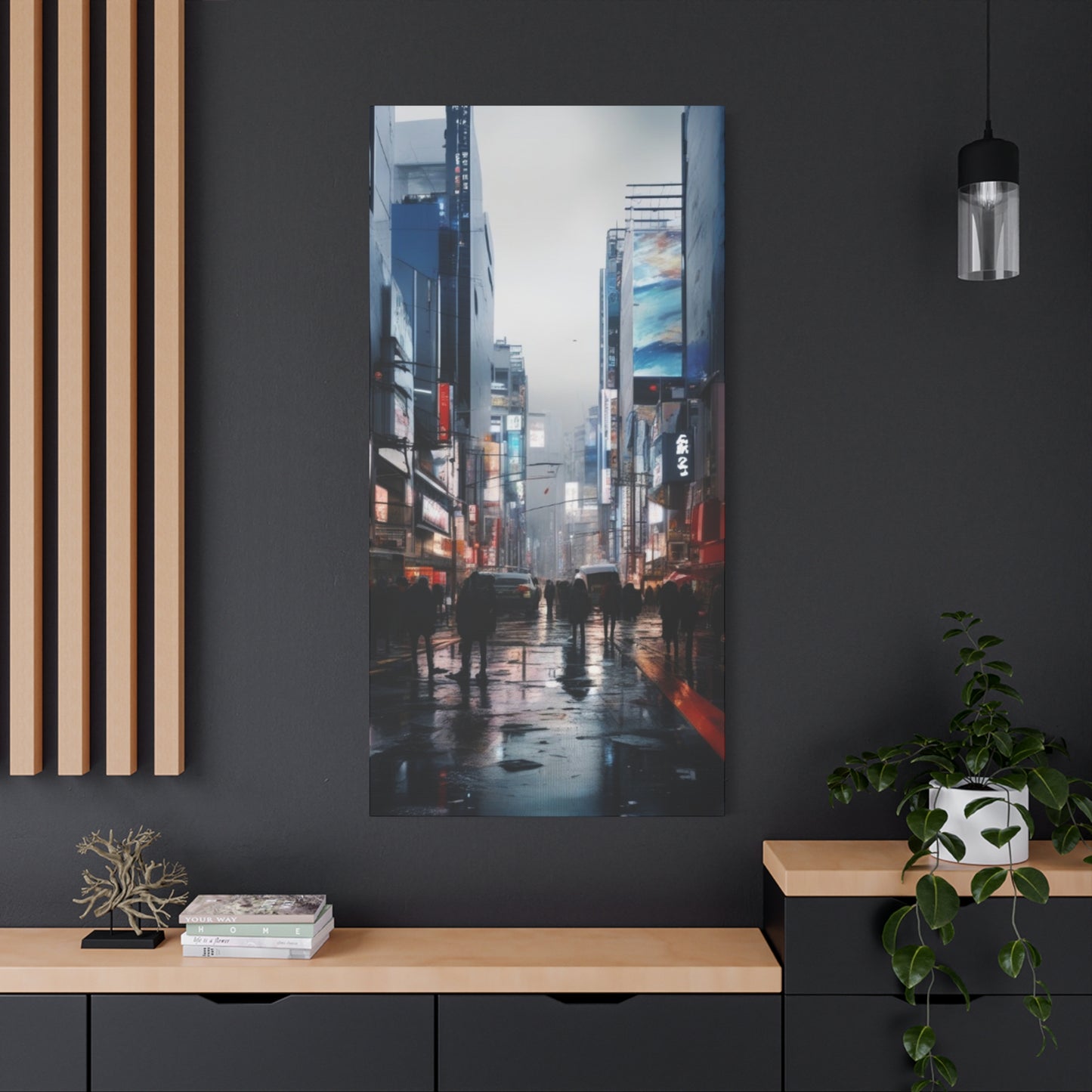Abstract Art Canvas Print – Modern Wall Art, Digital Artwork, Matte Canvas, Ready to Hang, Home & Office Décor, Modern Wall Décor, Urban Nightlife Canvas Art - Modern Cityscape Wall Decor