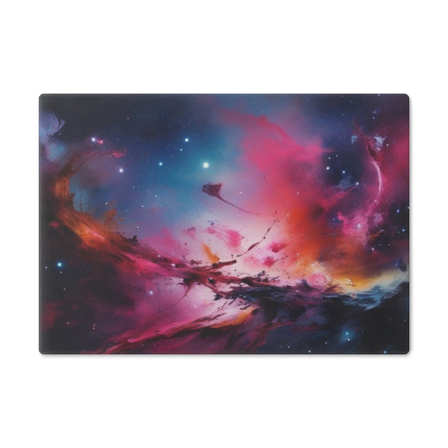 Tempered Glass Cutting Board – Hygienic, Scratch-Resistant, Dishwasher-Safe | Modern Kitchen Essential, Galaxy-themed Cutting Board - Cosmic Kitchen Decor for Space Lovers