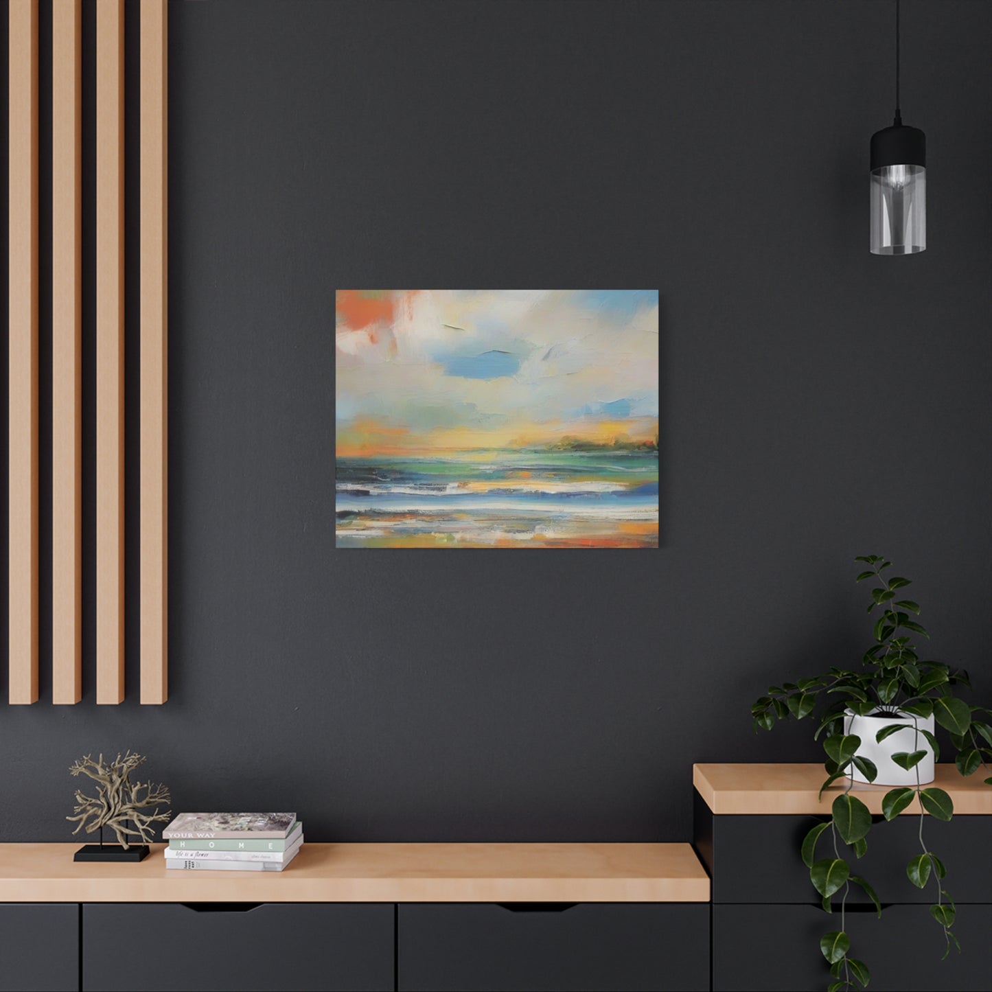Abstract Art Canvas Print – Modern Wall Art, Digital Artwork, Matte Canvas, Ready to Hang, Home & Office Décor, Modern Wall Décor, Serene Coastal Canvas Art