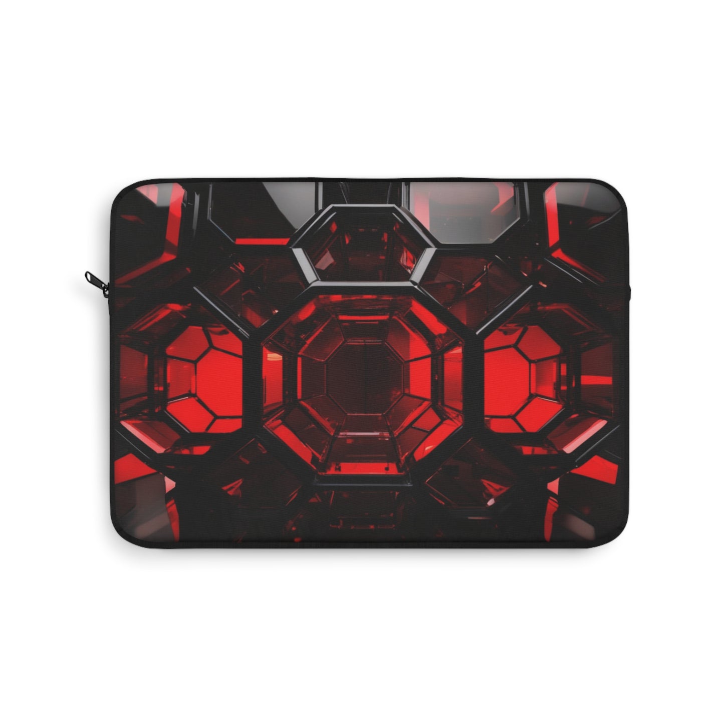 Laptop Sleeve - Modern Tech Accessory, Gift for Students, Stylish Computer Case, Office Essentials | Stylish Tech Accessory, Computer Case, Laptop Bag, Gift for Tech Lovers, Red Geometric Design