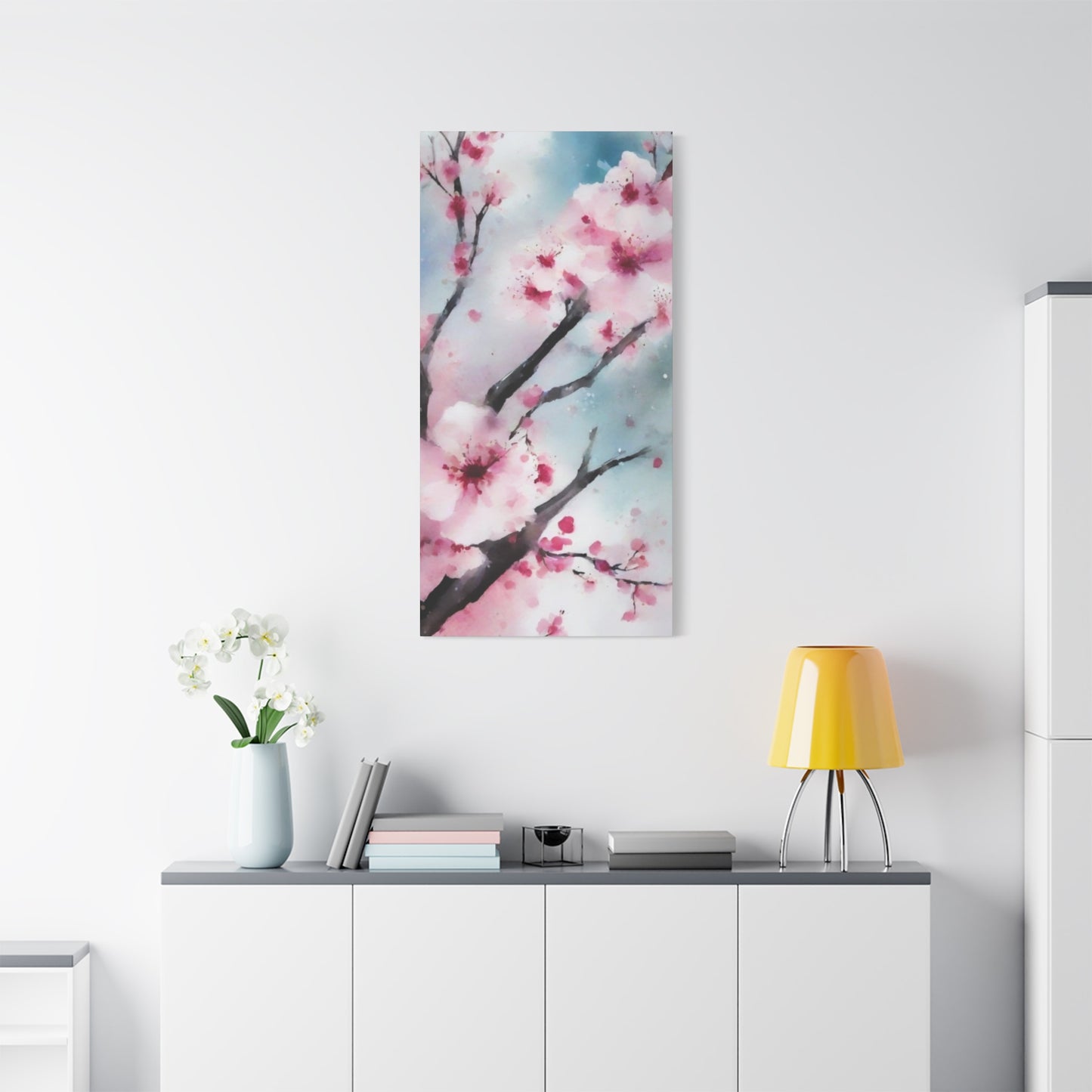 Abstract Art Canvas Print – Modern Wall Art, Digital Artwork, Matte Canvas, Ready to Hang, Home & Office Décor, Modern Wall Décor, Cherry Blossom Canvas Art - Floral Wall Decor