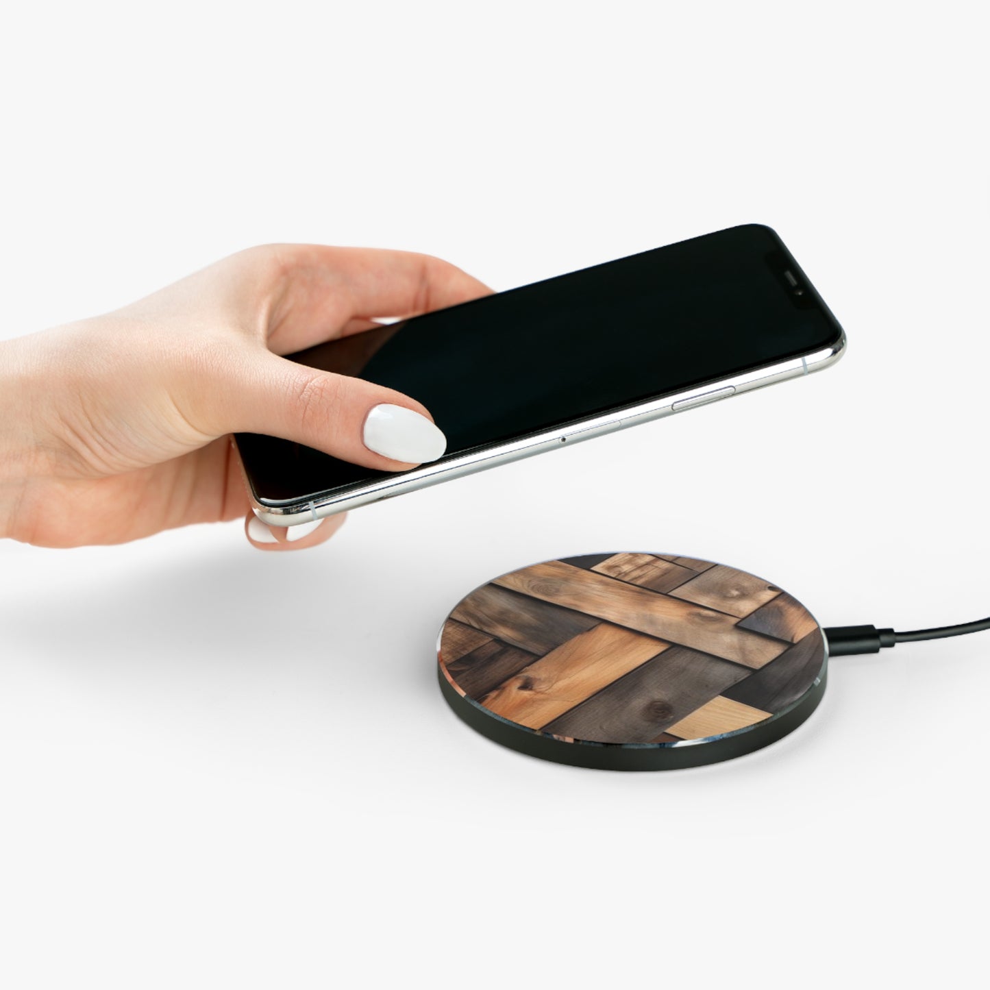 10W Fast Wireless Phone Charger – Qi-Certified for iPhone 16/15/14, Samsung Galaxy S25/S24/S23, Google Pixel 7/8/9 – Sleek, Compact Design with Micro USB Cable.