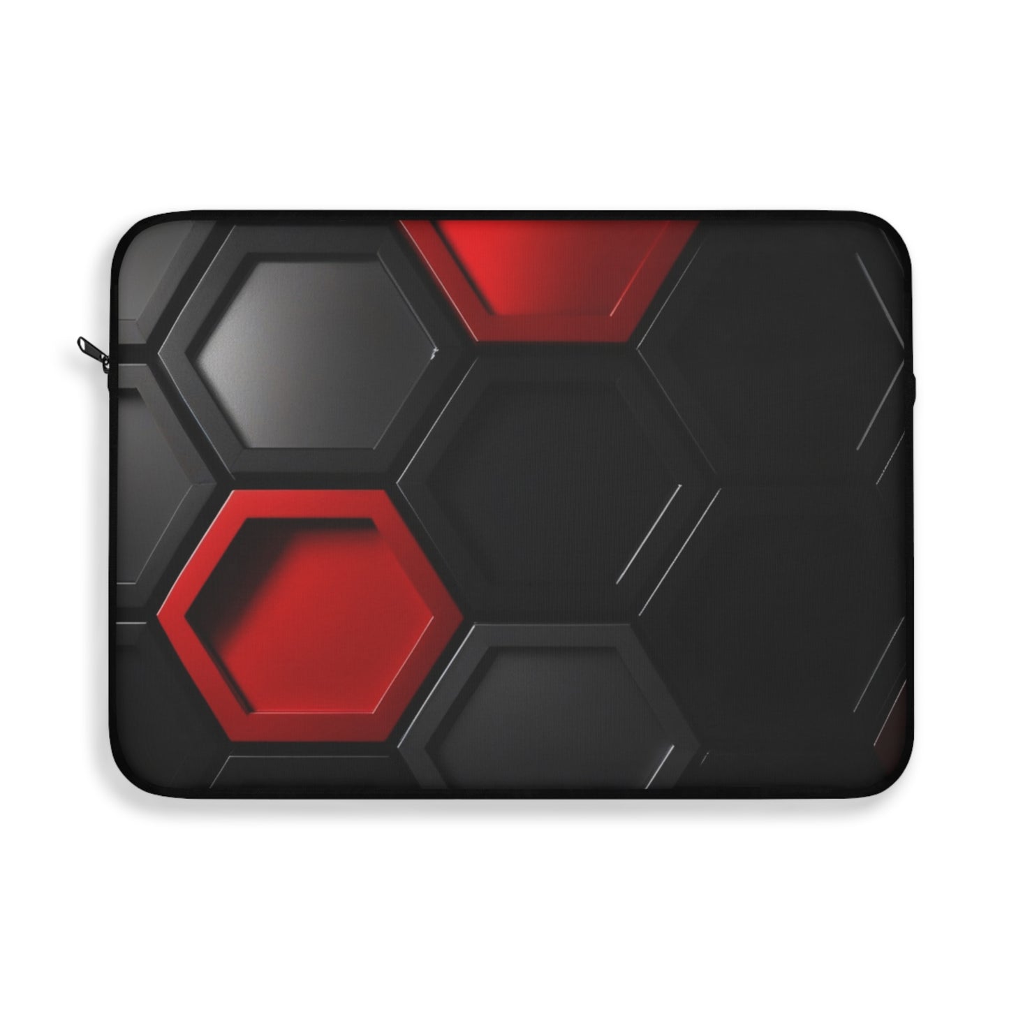 Laptop Sleeve, Tech Case, Computer Bag, Gift for Tech Lovers, Red and Black Design, Modern Laptop Accessories