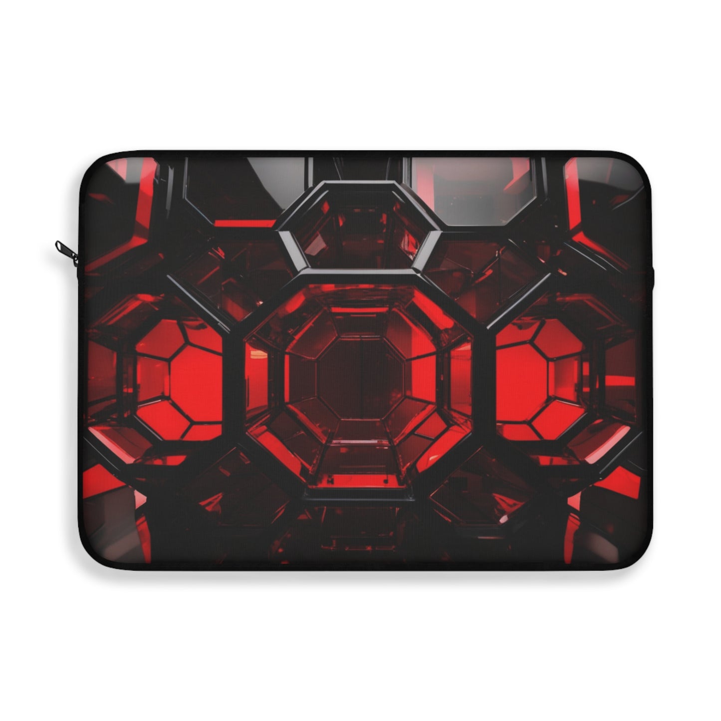 Laptop Sleeve - Modern Tech Accessory, Gift for Students, Stylish Computer Case, Office Essentials | Stylish Tech Accessory, Computer Case, Laptop Bag, Gift for Tech Lovers, Red Geometric Design