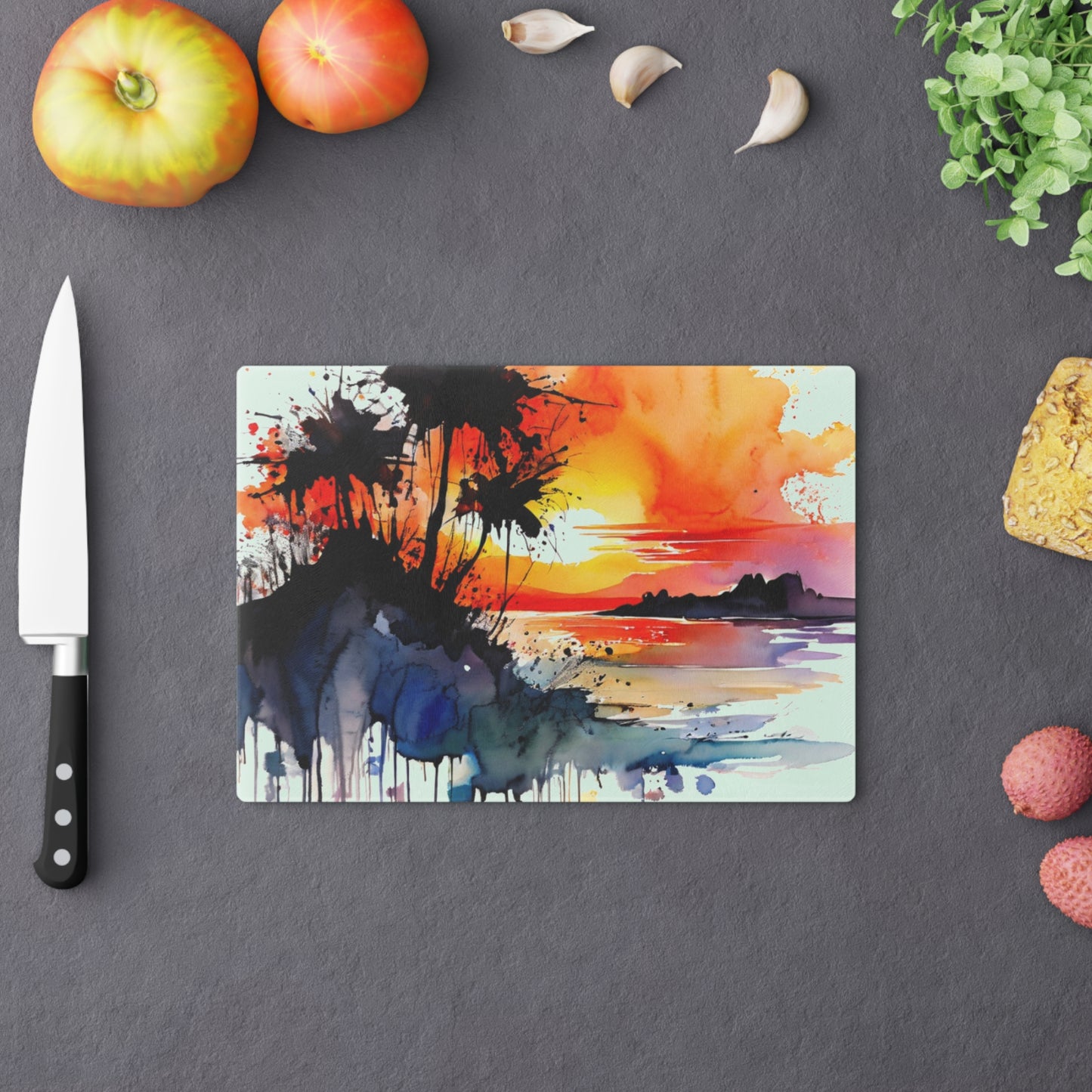 Tempered Glass Cutting Board – Hygienic, Scratch-Resistant, Dishwasher-Safe | Modern Kitchen Essential