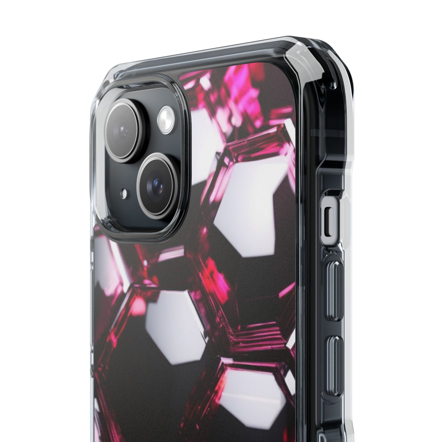 Magnetic Phone Case for iPhone 16/15/14 | Stylish Clear Impact Case, Trendy Protection for iPhone, Unique Gifts for Tech Lovers, Modern Aesthetic