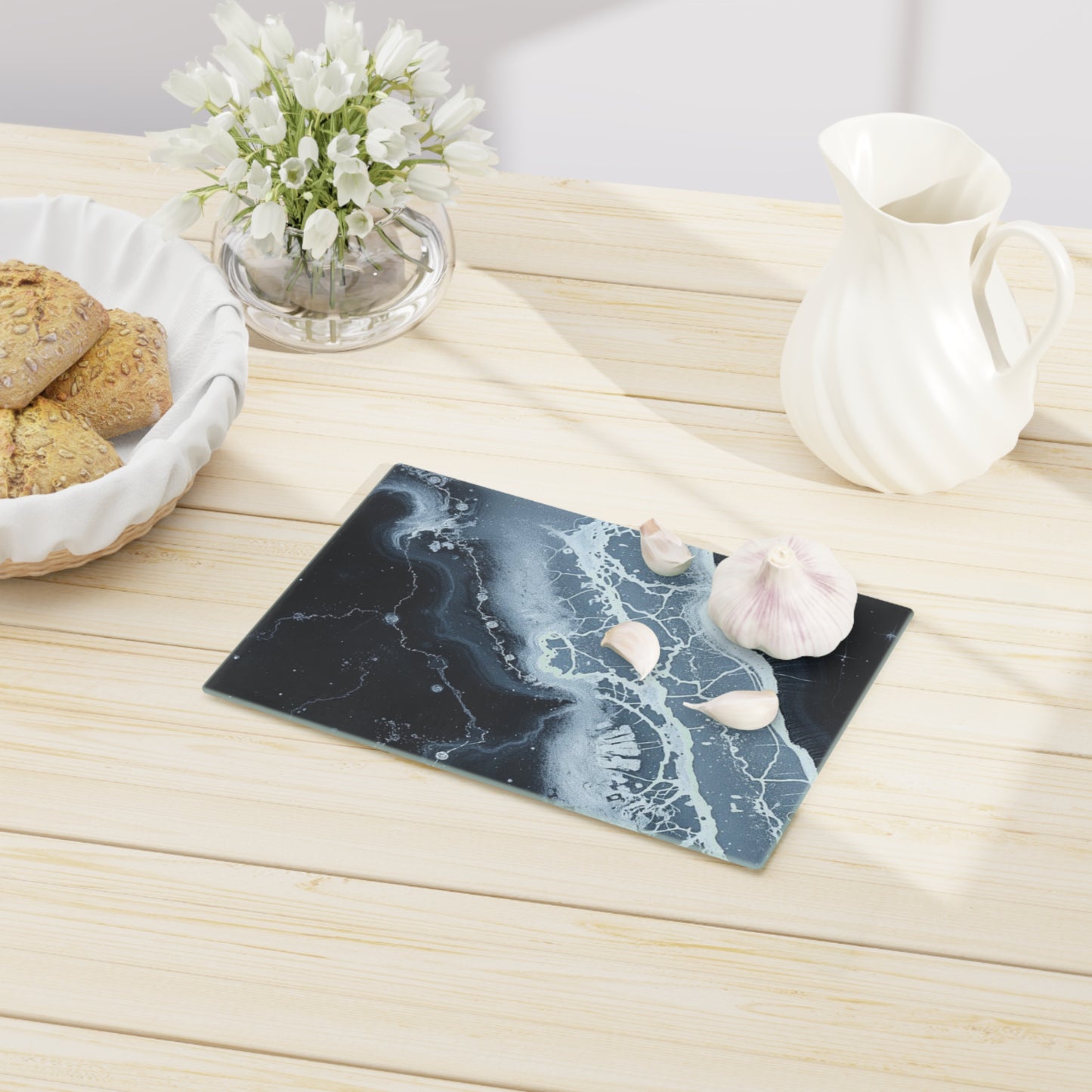 Tempered Glass Cutting Board – Hygienic, Scratch-Resistant, Dishwasher-Safe | Modern Kitchen Essential