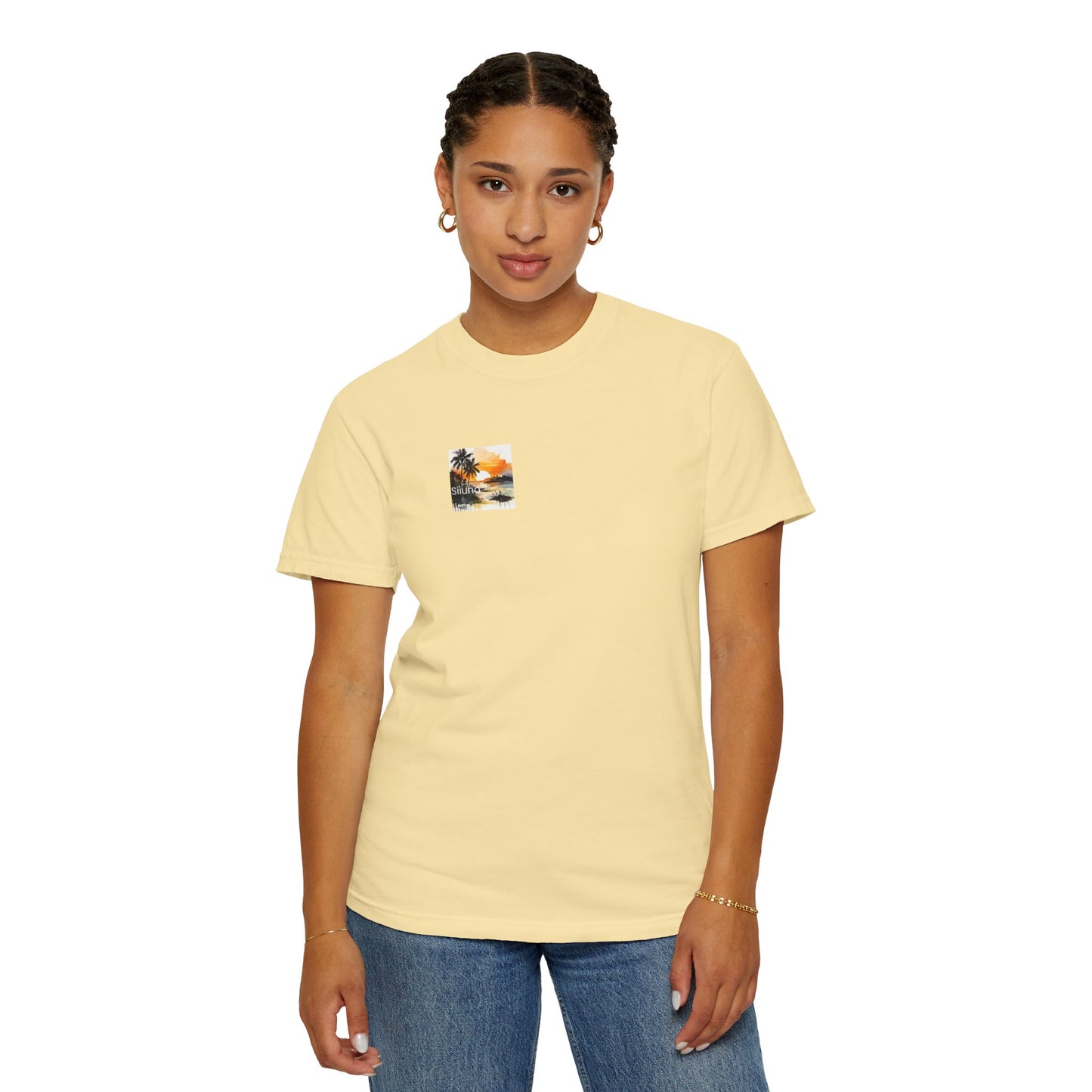 Tropical Sunset T-shirt | Unisex Garment-Dyed Tee | Beach Vibe, Summer Fashion, Vacation Essential, Gift Idea, Relaxed Style
