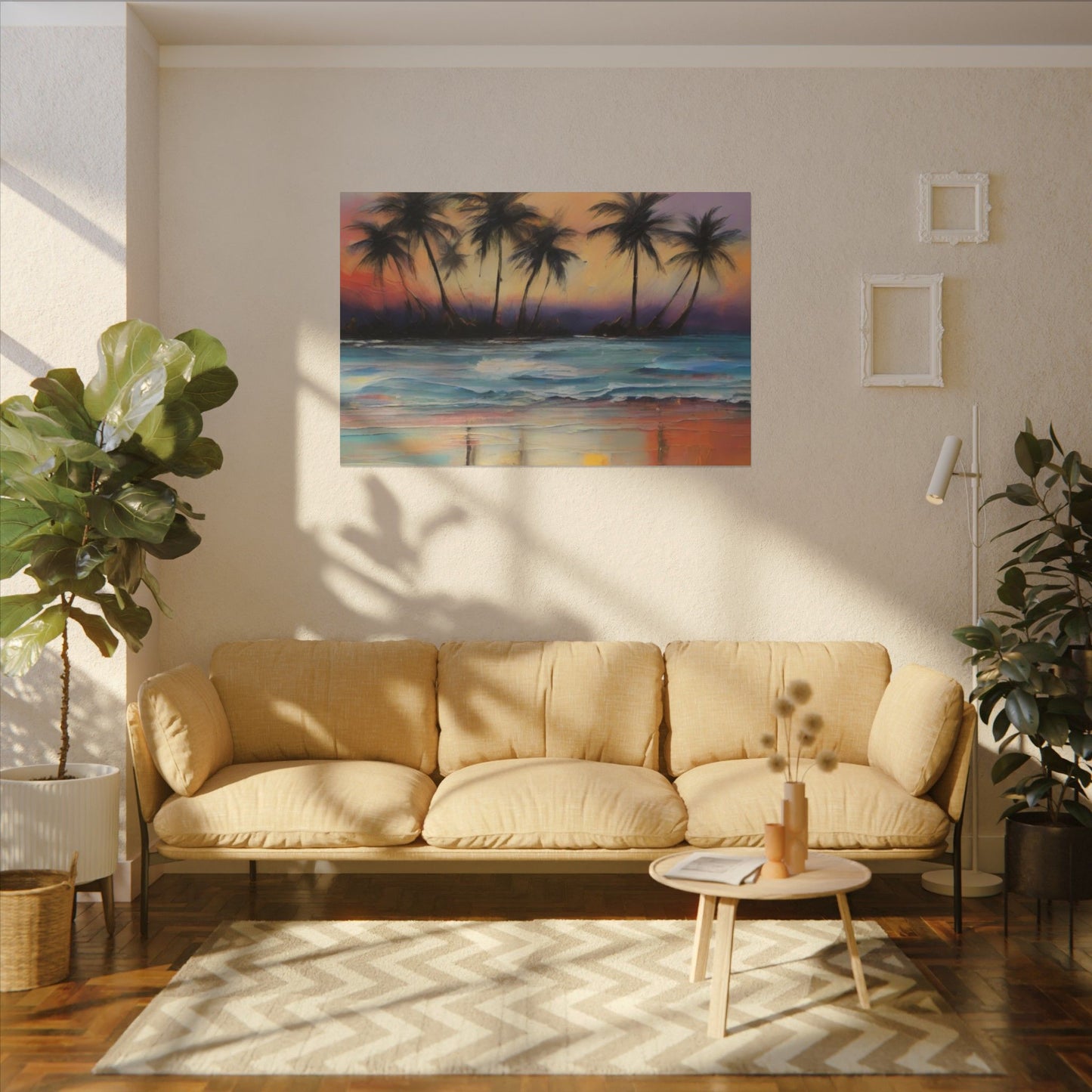 Abstract Art Canvas Print – Beach, Hawaii, Modern Wall Art, Digital Artwork, Matte Canvas, Ready to Hang, Home & Office Décor, Modern Wall Décor, Matte Canvas, Stretched, 0.75"