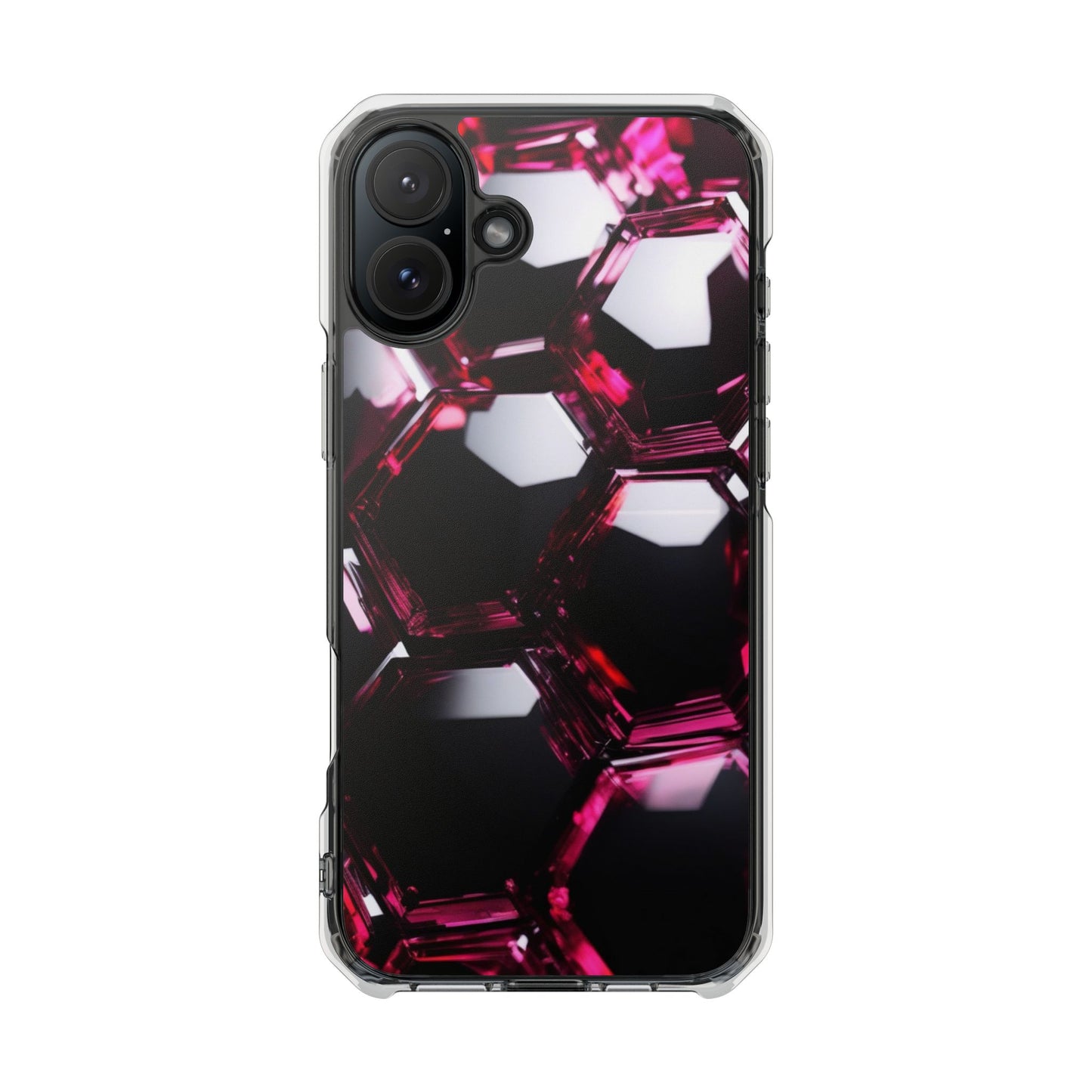 Magnetic Phone Case for iPhone 16/15/14 | Stylish Clear Impact Case, Trendy Protection for iPhone, Unique Gifts for Tech Lovers, Modern Aesthetic