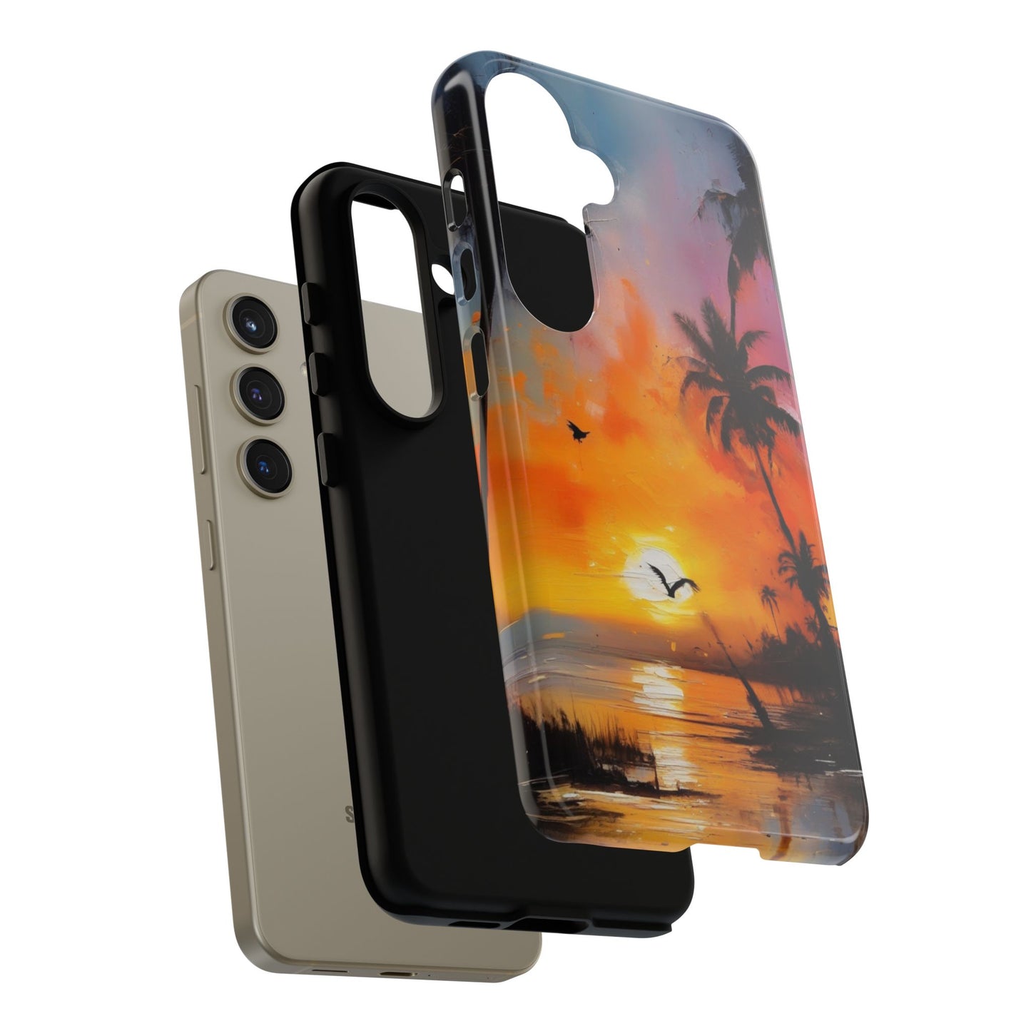 Tough Case Phone Case for Samsung Galaxy S25/S24 – Dual Layer, Matte/Glossy Finish, Wireless Charging Compatible