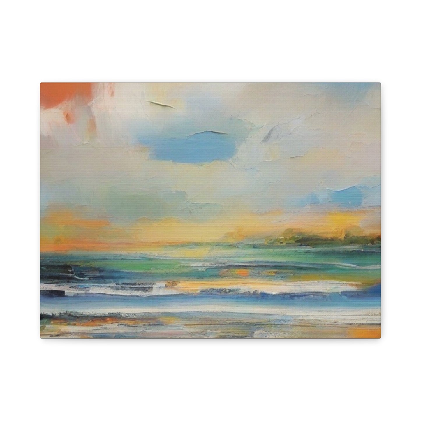 Abstract Art Canvas Print – Modern Wall Art, Digital Artwork, Matte Canvas, Ready to Hang, Home & Office Décor, Modern Wall Décor, Serene Coastal Canvas Art