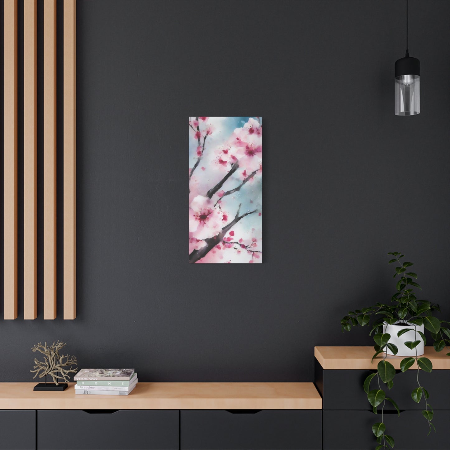 Abstract Art Canvas Print – Modern Wall Art, Digital Artwork, Matte Canvas, Ready to Hang, Home & Office Décor, Modern Wall Décor, Cherry Blossom Canvas Art - Floral Wall Decor