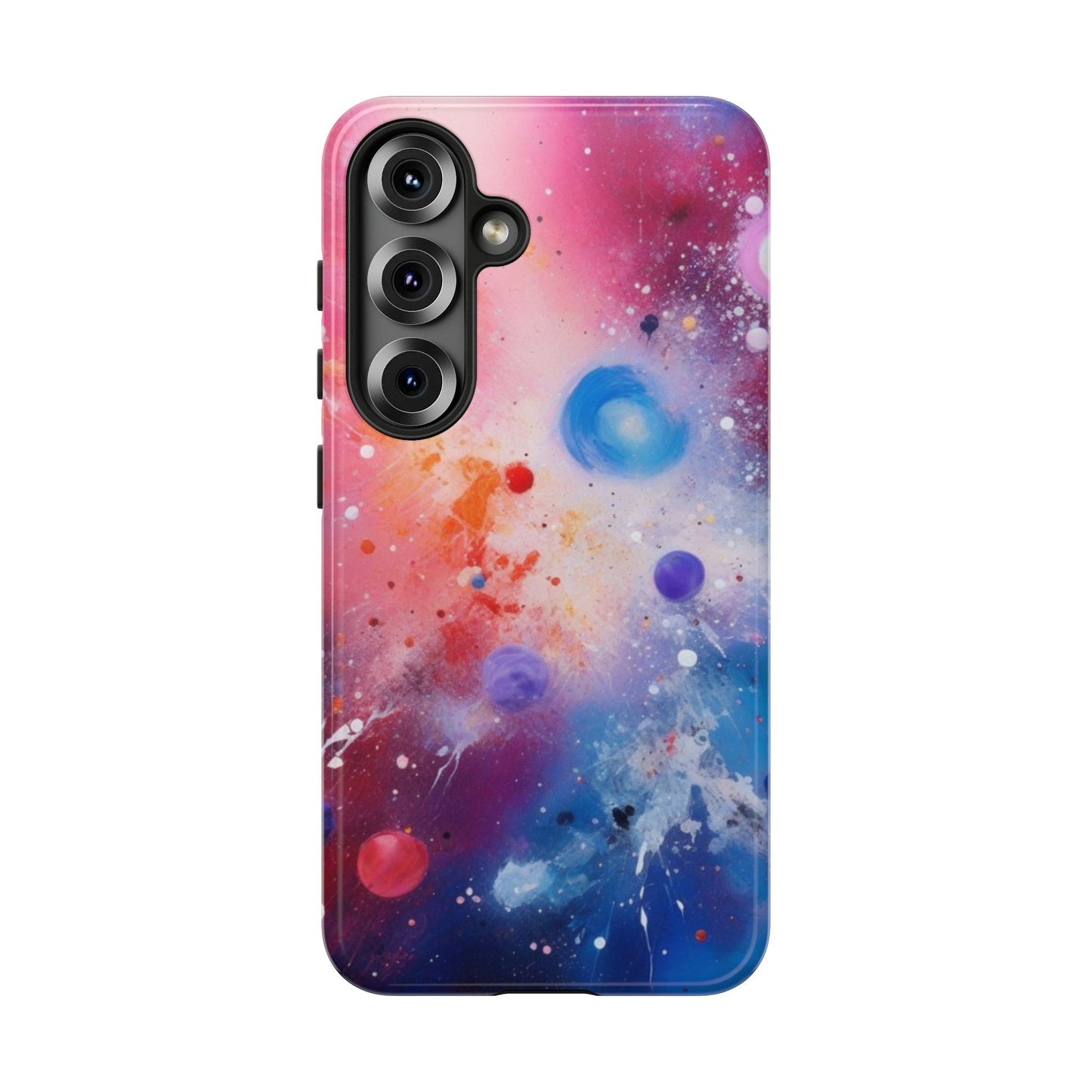 Tough Case Phone Case for Samsung Galaxy S25/S24 – Dual Layer, Matte/Glossy Finish, Wireless Charging Compatible, Cosmic Phone Case - Galaxy Inspired