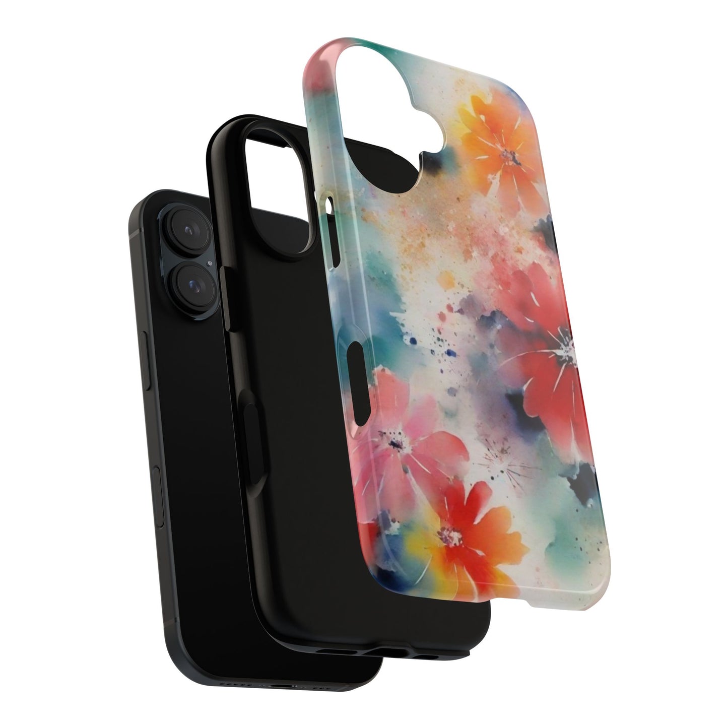 iPhone Tough Case Phone Case for iPhone 16– Dual Layer, Matte/Glossy Finish, Wireless Charging Compatible