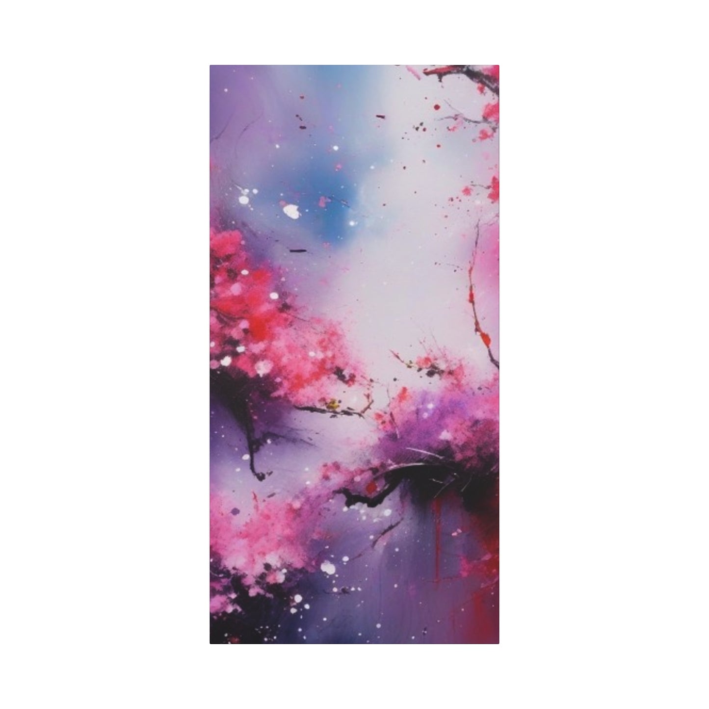 Abstract Art Canvas Print – Modern Wall Art, Cherry Blossoms, Mother's Day, Birthday, Digital Artwork, Matte Canvas, Ready to Hang, Home & Office Décor, Modern Wall Décor