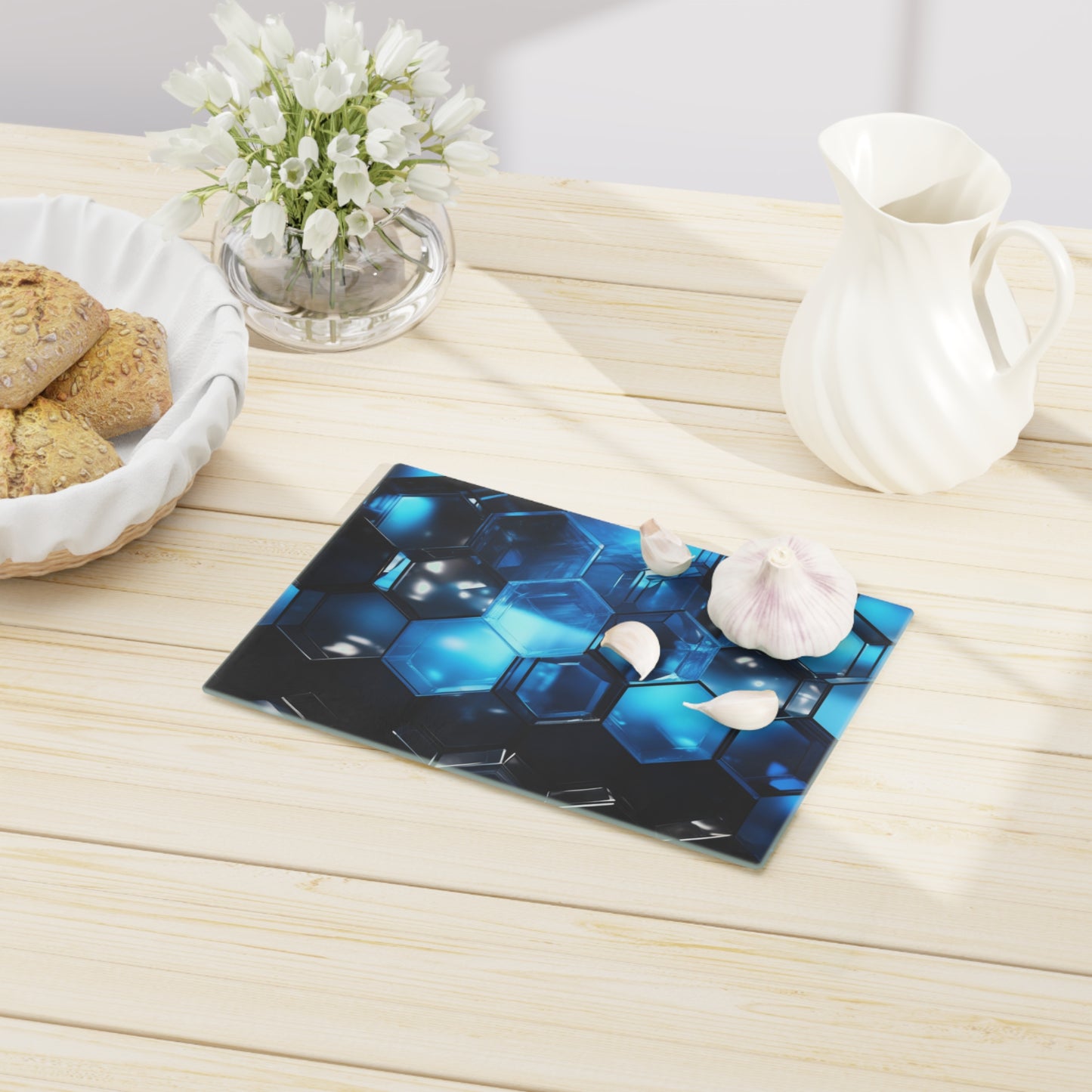 Tempered Glass Cutting Board – Hygienic, Scratch-Resistant, Dishwasher-Safe | Modern Kitchen Essential, Elegant Kitchen Decor, Unique Gift for Chefs, Housewarming, Wedding, Culinary Enthusiasts