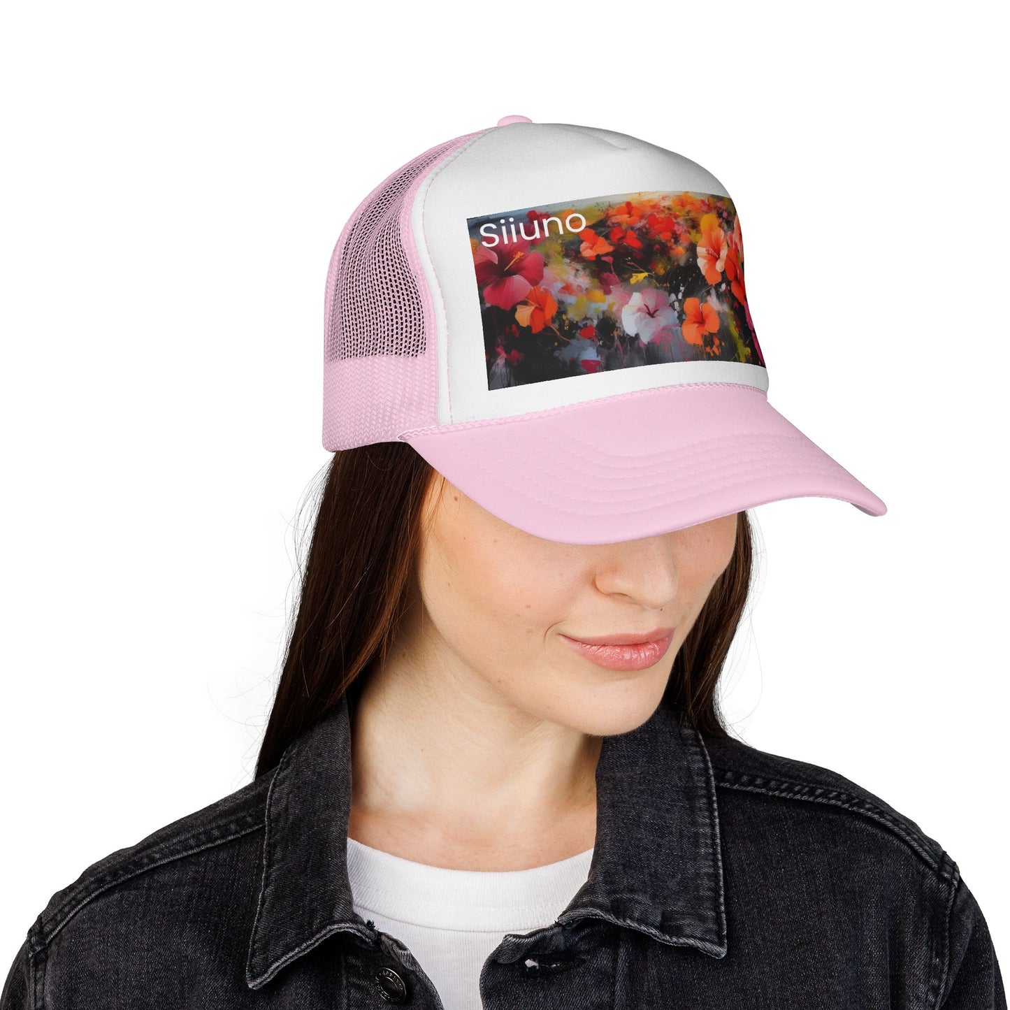 Floral Print Trucker Cap - Vibrant Summer Style
