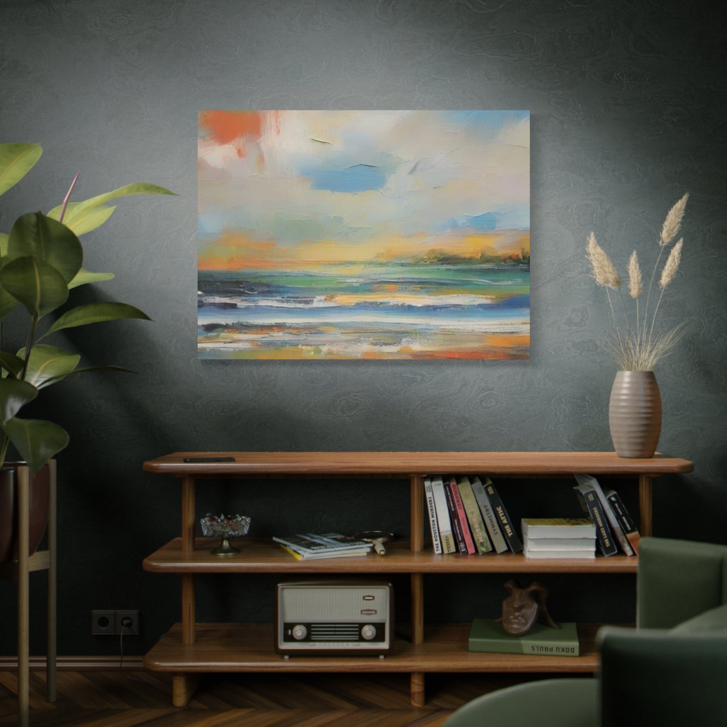 Abstract Art Canvas Print – Modern Wall Art, Digital Artwork, Matte Canvas, Ready to Hang, Home & Office Décor, Modern Wall Décor, Serene Coastal Canvas Art