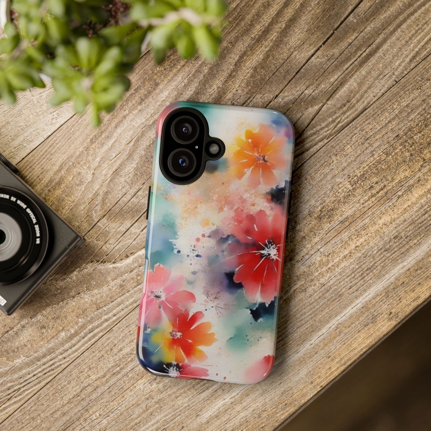 iPhone Tough Case Phone Case for iPhone 16– Dual Layer, Matte/Glossy Finish, Wireless Charging Compatible