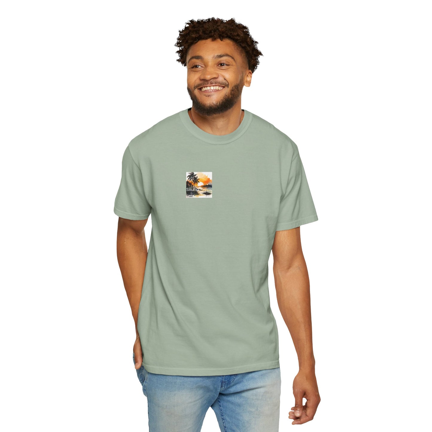 Tropical Sunset T-shirt | Unisex Garment-Dyed Tee | Beach Vibe, Summer Fashion, Vacation Essential, Gift Idea, Relaxed Style