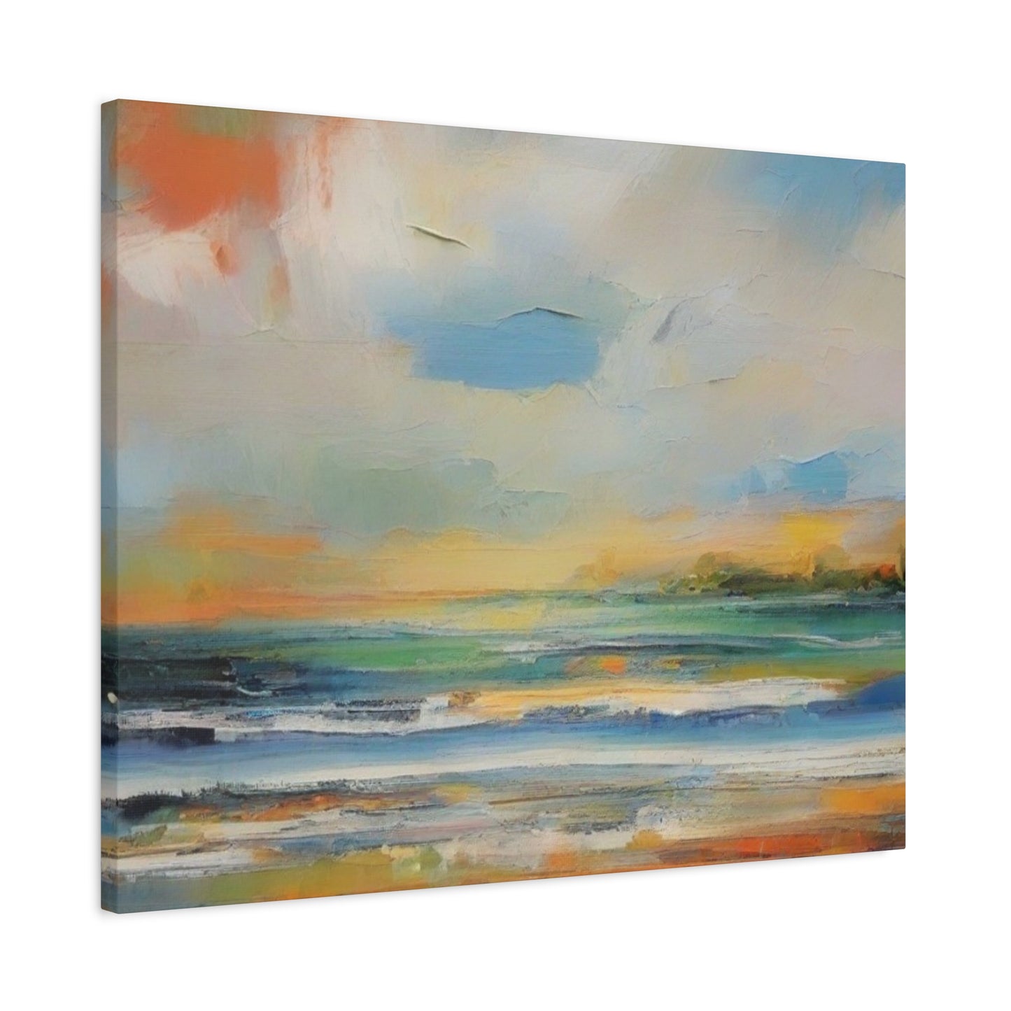 Abstract Art Canvas Print – Modern Wall Art, Digital Artwork, Matte Canvas, Ready to Hang, Home & Office Décor, Modern Wall Décor, Serene Coastal Canvas Art