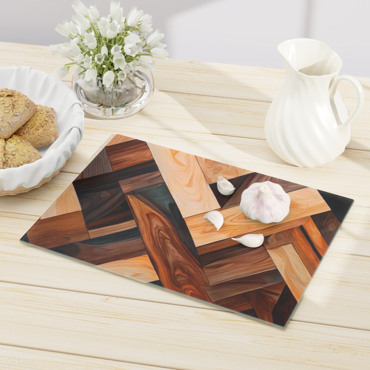 Tempered Glass Cutting Board – Hygienic, Scratch-Resistant, Dishwasher-Safe | Modern Kitchen Essential