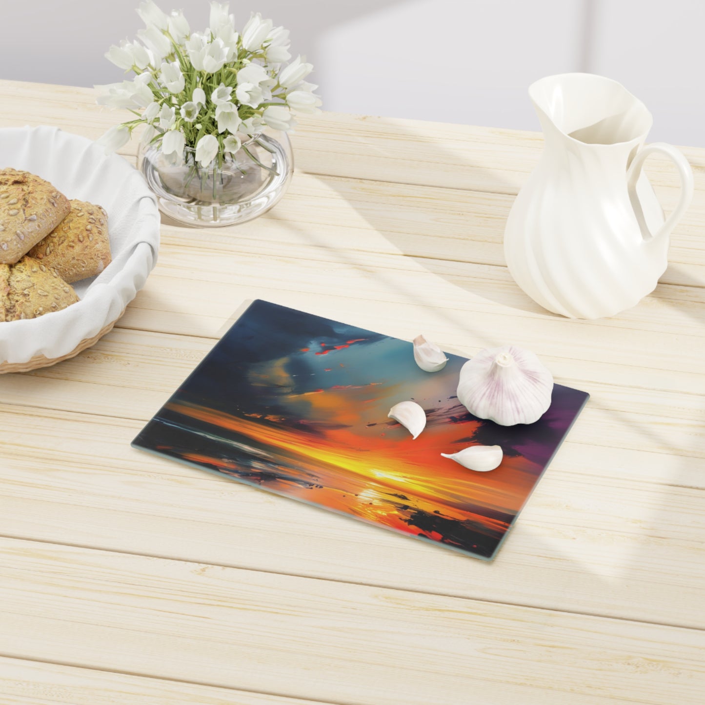 Tempered Glass Cutting Board – Hygienic, Scratch-Resistant, Dishwasher-Safe | Modern Kitchen Essential