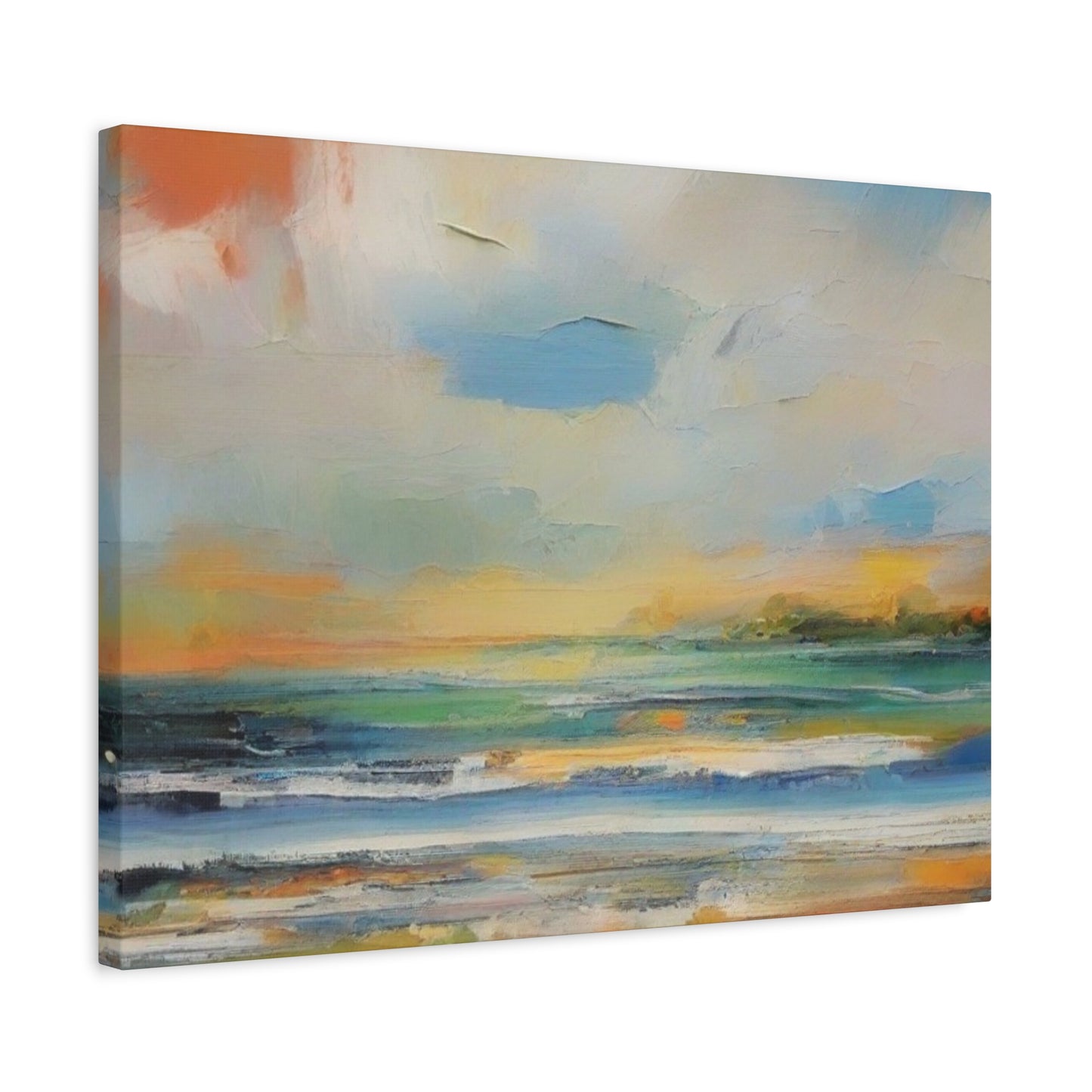 Abstract Art Canvas Print – Modern Wall Art, Digital Artwork, Matte Canvas, Ready to Hang, Home & Office Décor, Modern Wall Décor, Serene Coastal Canvas Art