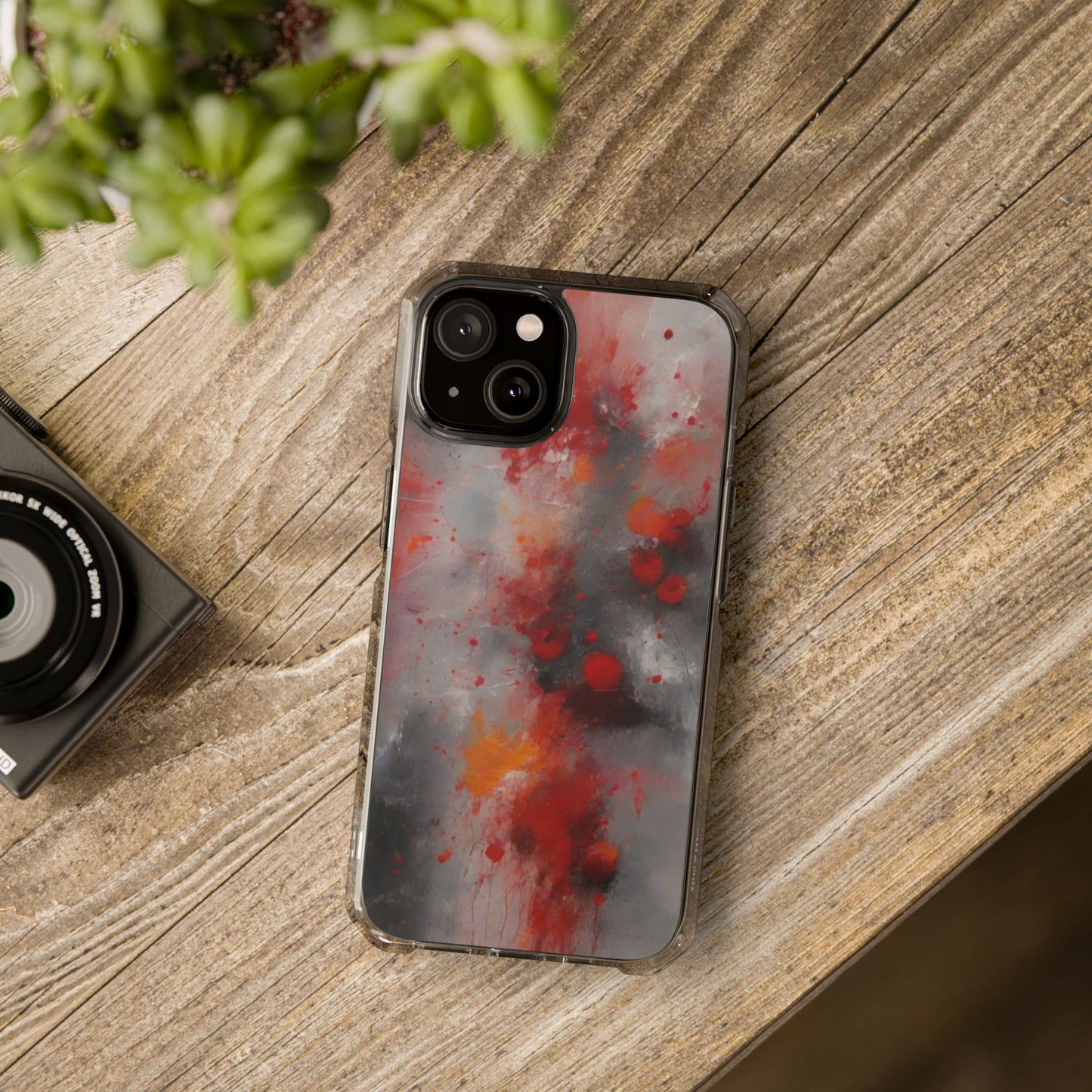 Magnetic Phone Case for iPhone 16/15/14 | Stylish Clear Impact Case, Trendy Protection for iPhone, Unique Gifts for Tech Lovers, Modern Aesthetic