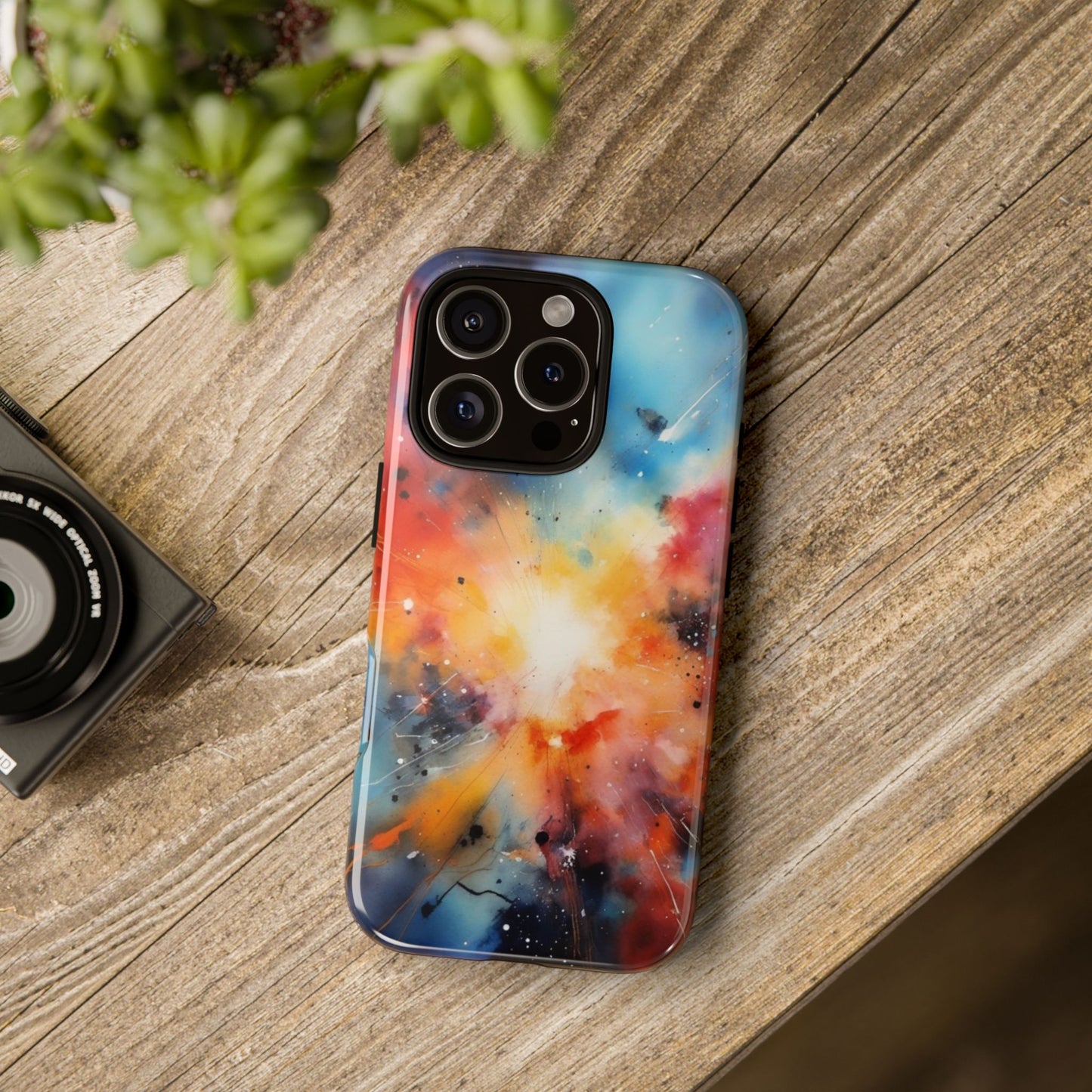iPhone Tough Case Phone Case for iPhone 14\15\16 – Dual Layer, Matte/Glossy Finish, Wireless Charging Compatible, Galaxy Explosion Phone Case - Tough and Stylish Protection