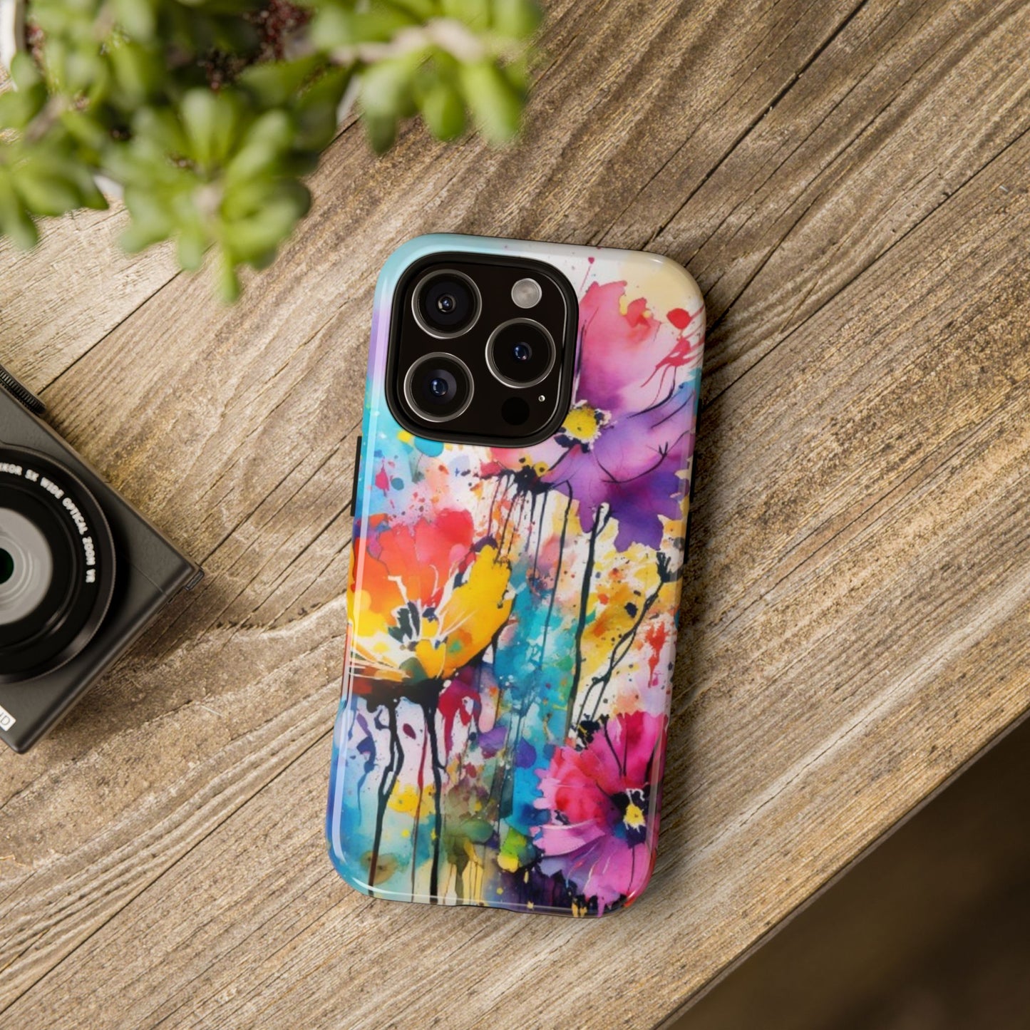 Tough Case Phone Case for iPhone 16 Pro – Dual Layer, Matte/Glossy Finish, Wireless Charging Compatible