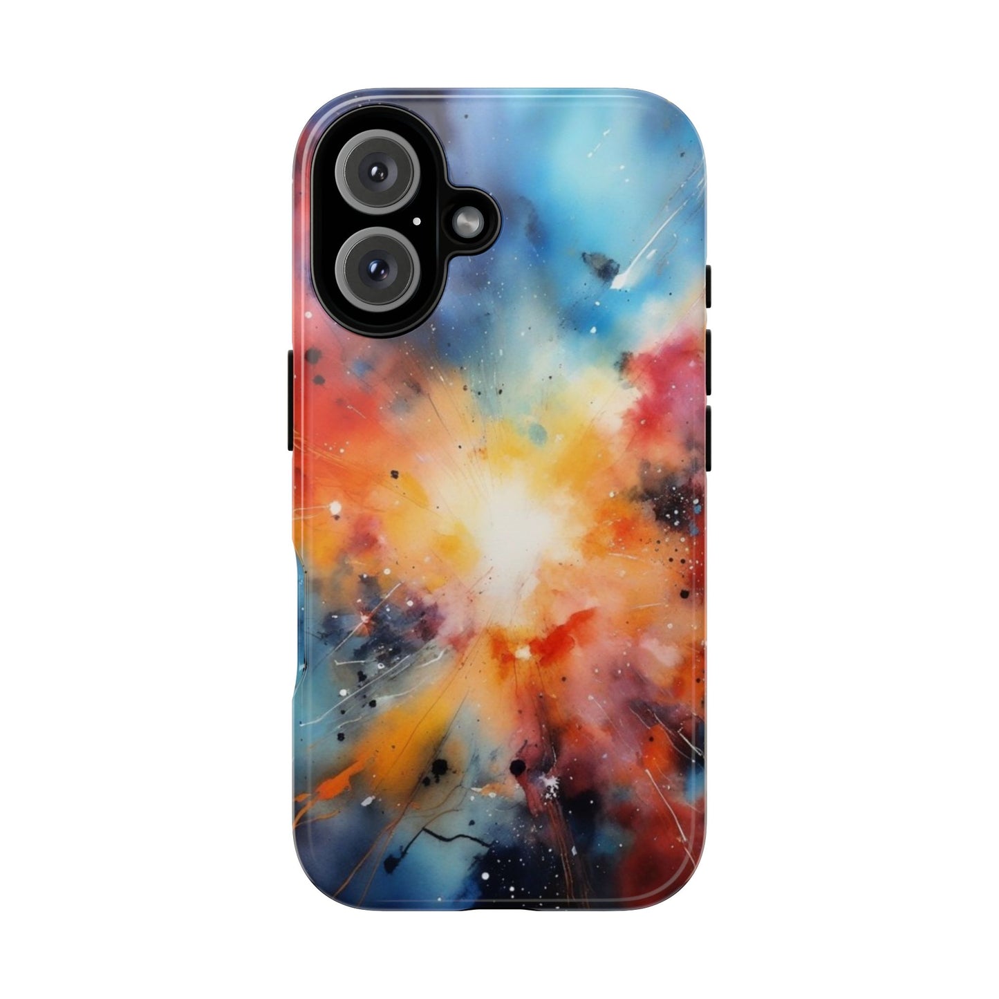 iPhone Tough Case Phone Case for iPhone 14\15\16 – Dual Layer, Matte/Glossy Finish, Wireless Charging Compatible, Galaxy Explosion Phone Case - Tough and Stylish Protection