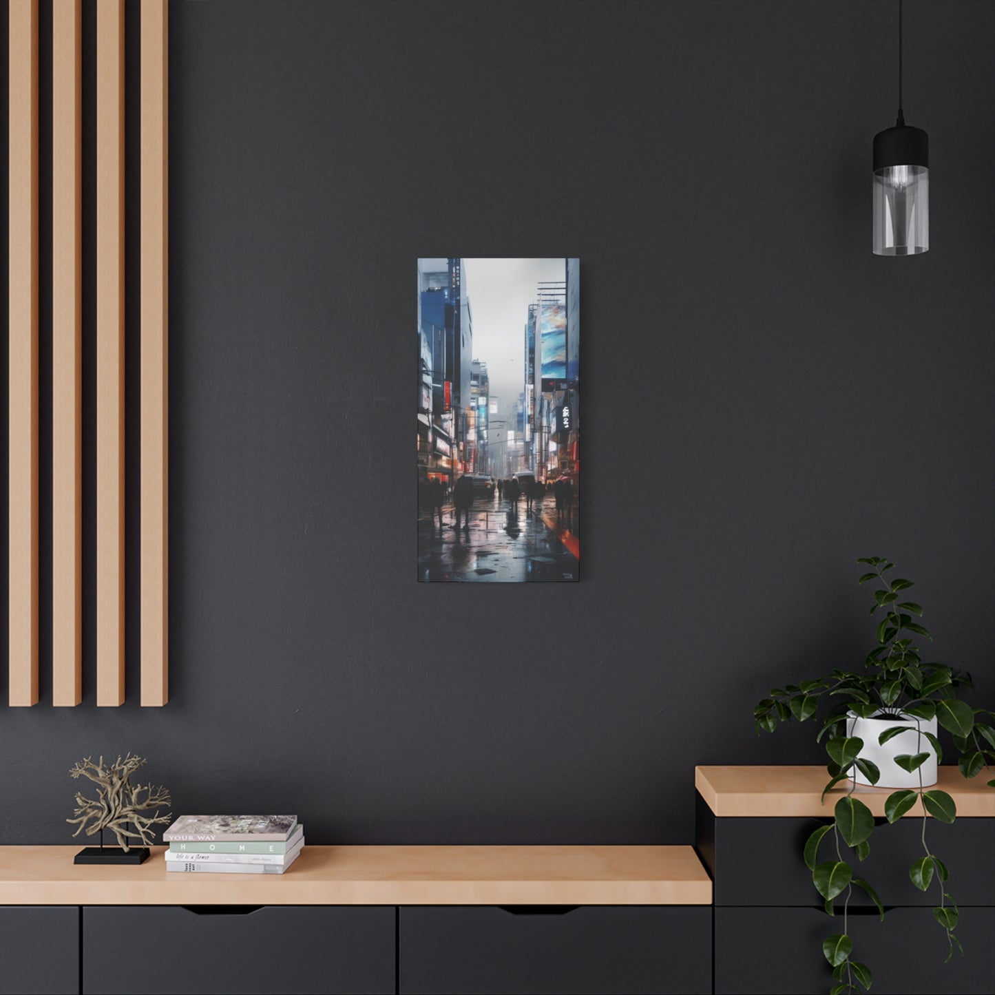 Abstract Art Canvas Print – Modern Wall Art, Digital Artwork, Matte Canvas, Ready to Hang, Home & Office Décor, Modern Wall Décor, Urban Nightlife Canvas Art - Modern Cityscape Wall Decor