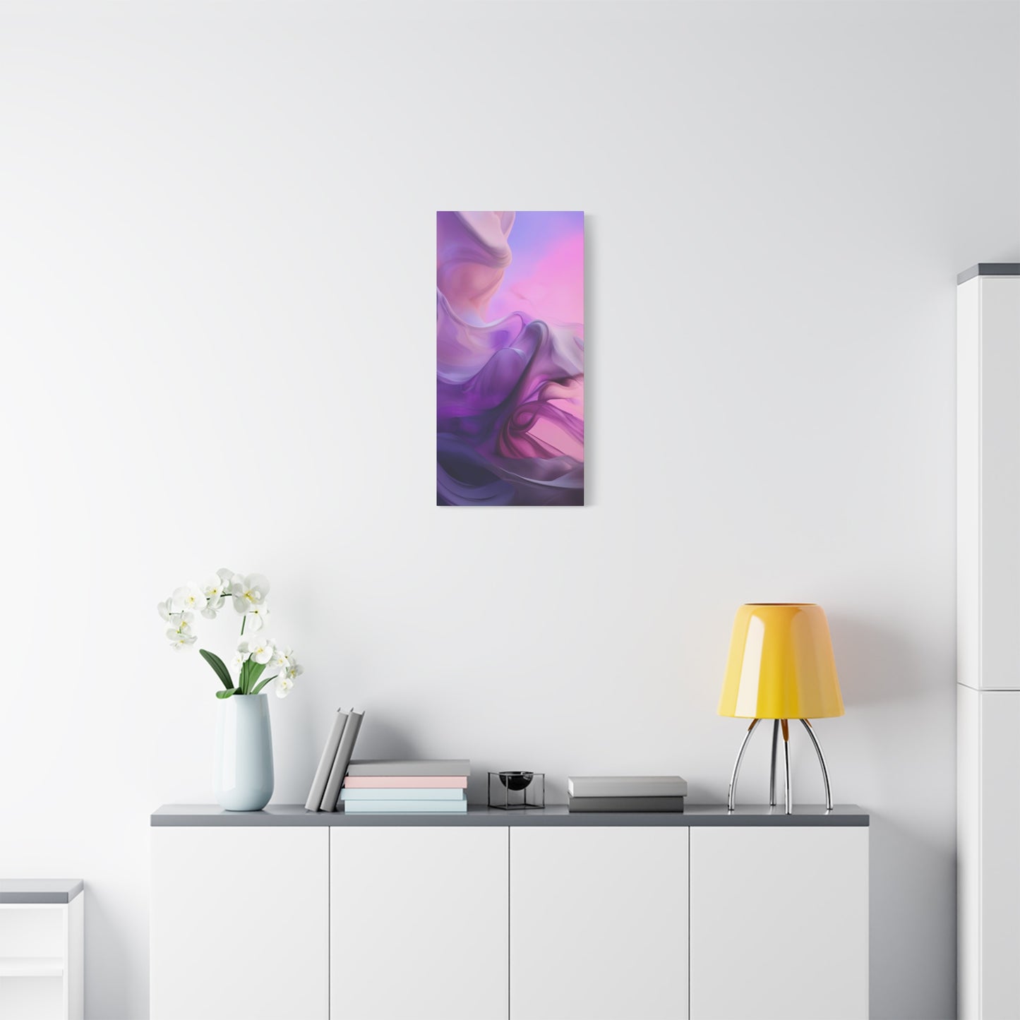 Abstract Art Canvas Print – Modern Wall Art, Digital Artwork, Matte Canvas, Ready to Hang, Home & Office Décor, Modern Wall Décor, Abstract Purple Gradient Canvas Art - 1.25" Stretched Wall Decor