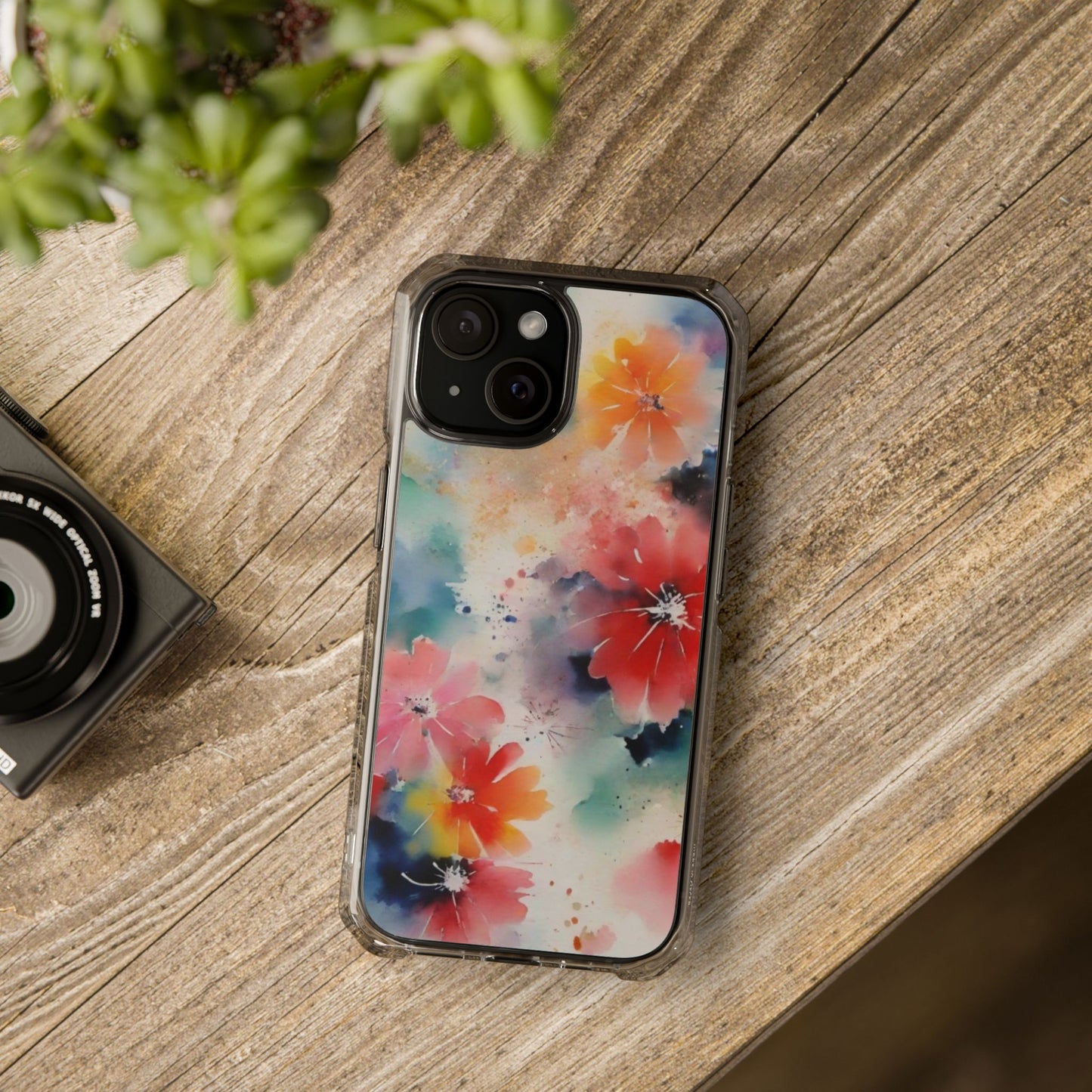 Magnetic Phone Case for iPhone 16/15/14 | Stylish Clear Impact Case, Trendy Protection for iPhone, Unique Gifts for Tech Lovers, Modern Aesthetic
