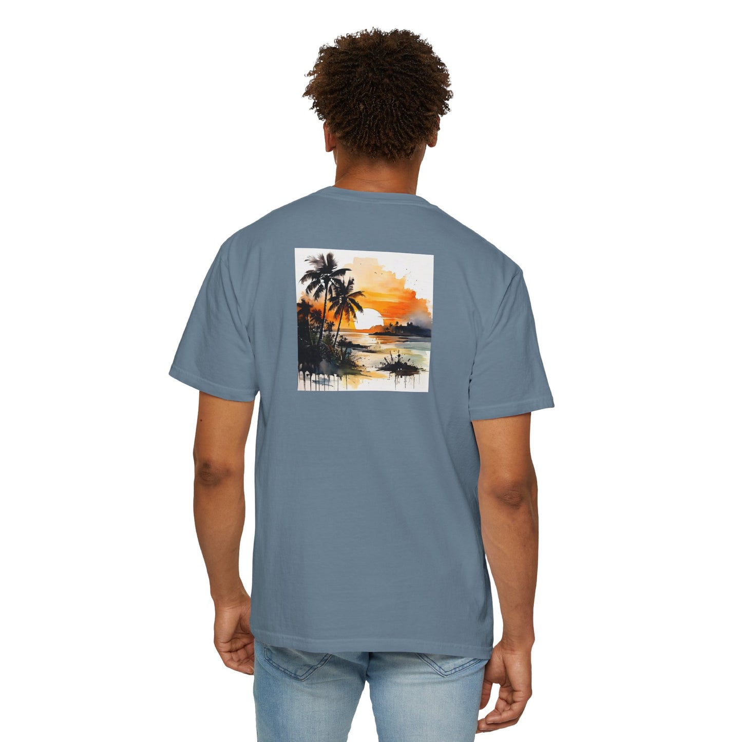 Tropical Sunset T-shirt | Unisex Garment-Dyed Tee | Beach Vibe, Summer Fashion, Vacation Essential, Gift Idea, Relaxed Style