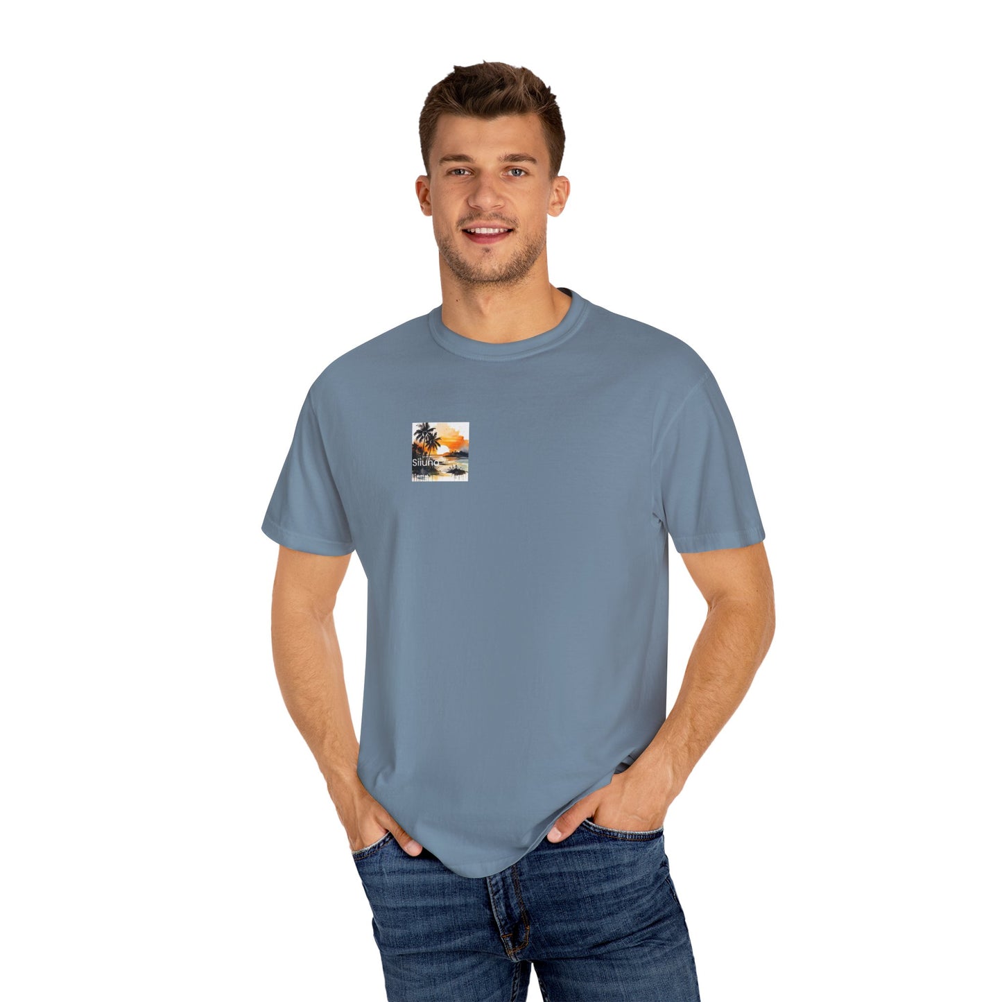 Tropical Sunset T-shirt | Unisex Garment-Dyed Tee | Beach Vibe, Summer Fashion, Vacation Essential, Gift Idea, Relaxed Style