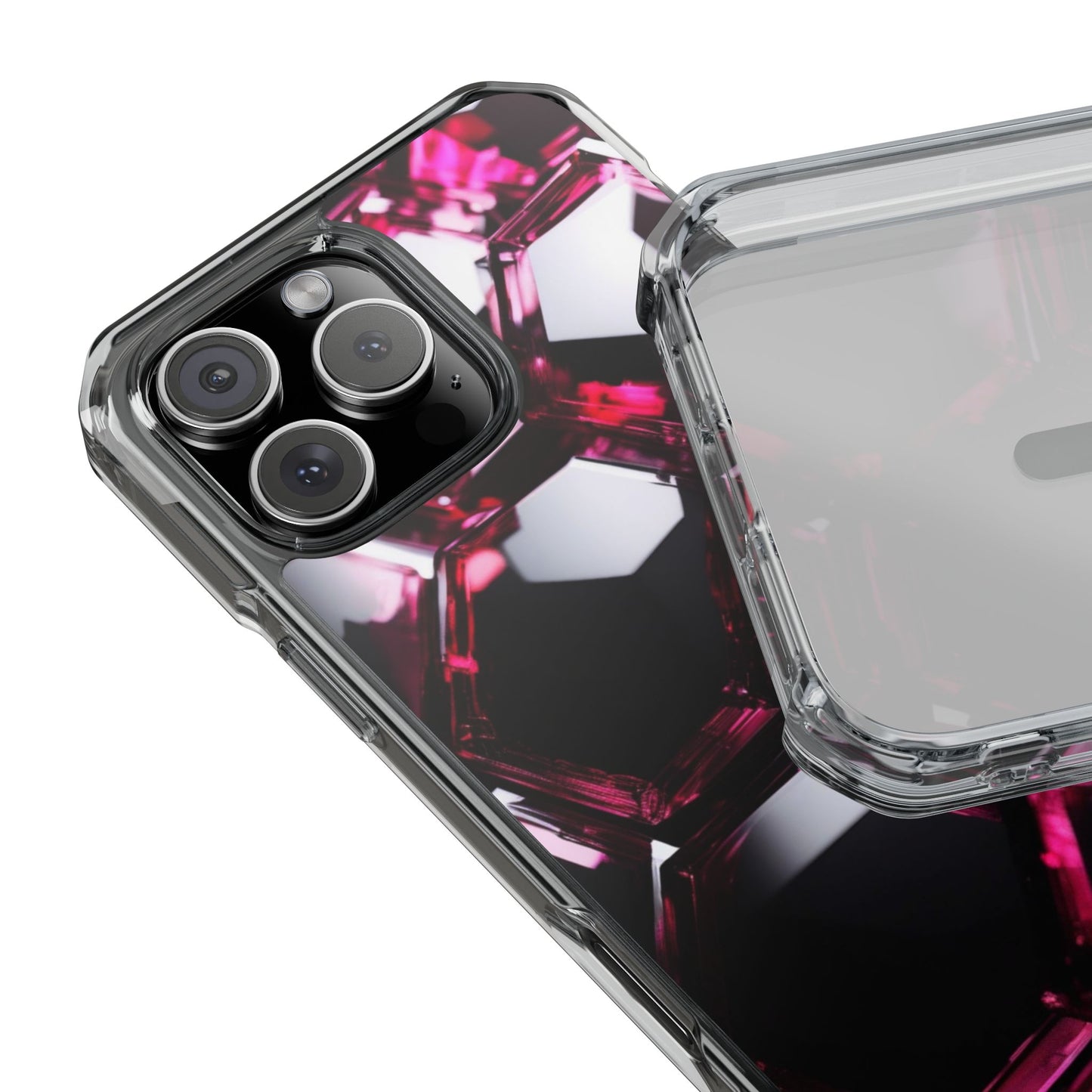 Magnetic Phone Case for iPhone 16/15/14 | Stylish Clear Impact Case, Trendy Protection for iPhone, Unique Gifts for Tech Lovers, Modern Aesthetic