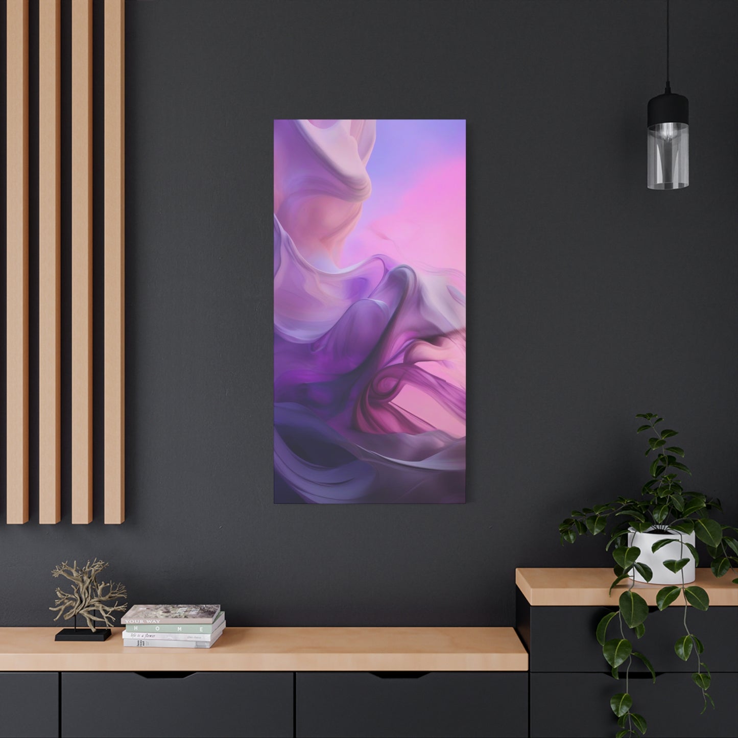 Abstract Art Canvas Print – Modern Wall Art, Digital Artwork, Matte Canvas, Ready to Hang, Home & Office Décor, Modern Wall Décor, Abstract Purple Gradient Canvas Art - 1.25" Stretched Wall Decor