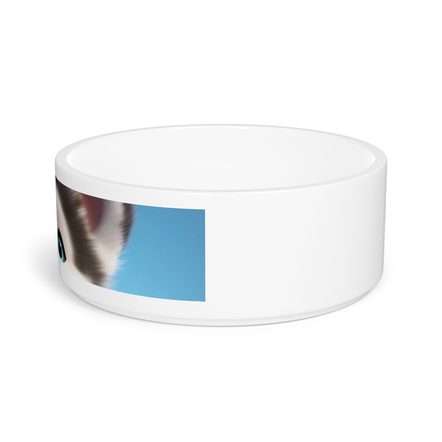 Pet Dog Bowl – Ceramic Food & Water Dish, Microwave & Dishwasher Safe, Cute Huskie Pet Bowl - Adorable Dog Food Dish for Pets