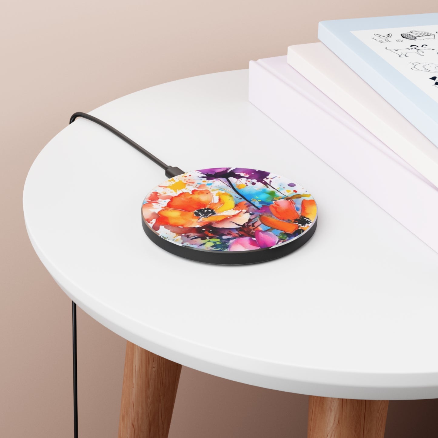 10W Fast Wireless Phone Charger – Qi-Certified for iPhone 16/15/14, Samsung Galaxy S25/S24/S23, Google Pixel 7/8/9 – Sleek, Compact Design with Micro USB Cable.