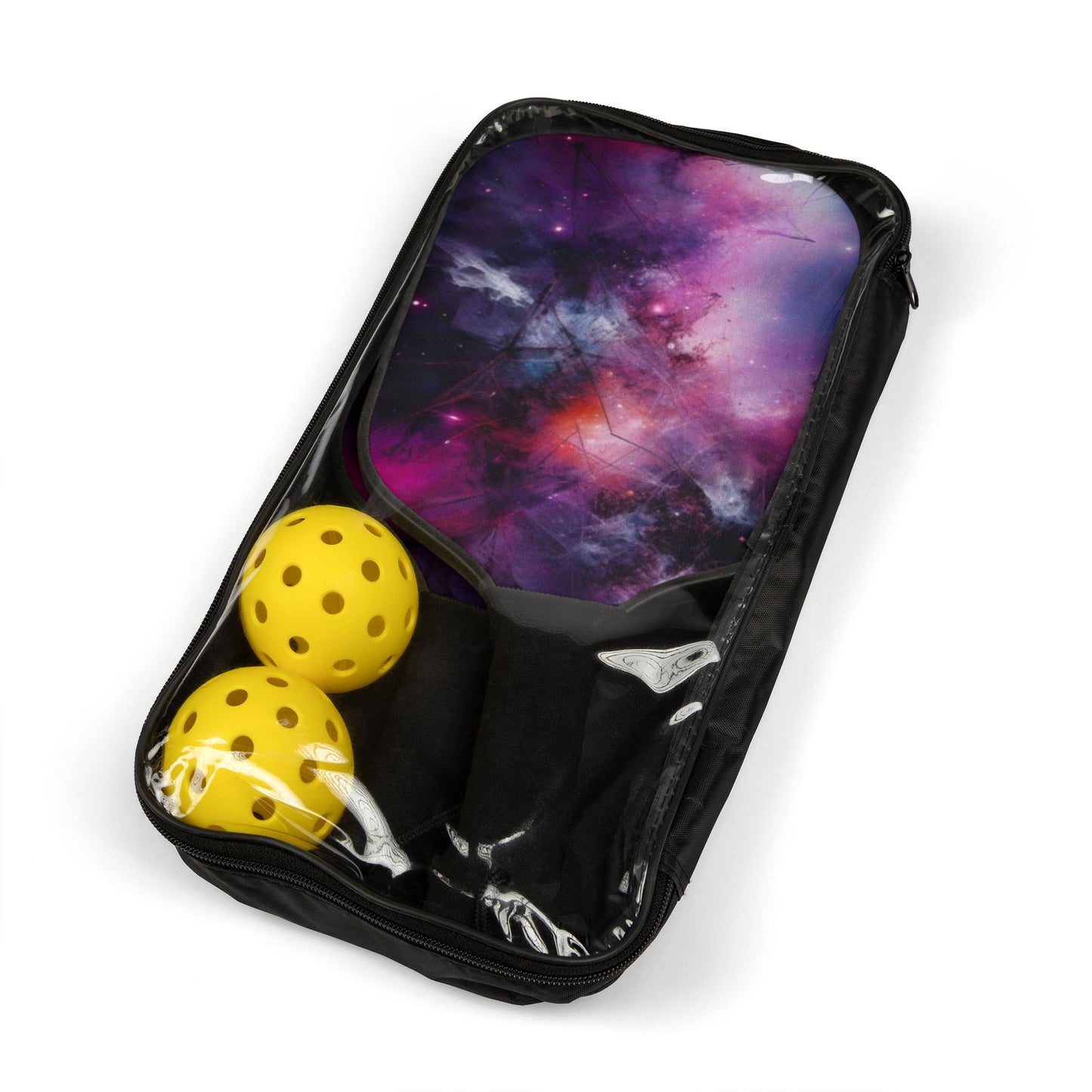 Pickleball Kit – Durable Wooden Paddles, Portable Set with Balls & Carry Bag for All Skill Levels - Perfect for Outdoor Fun! Cosmic Pickleball Paddle Set | Vibrant Galaxy Art | Perfect for Sports Enthusiasts & Gifts