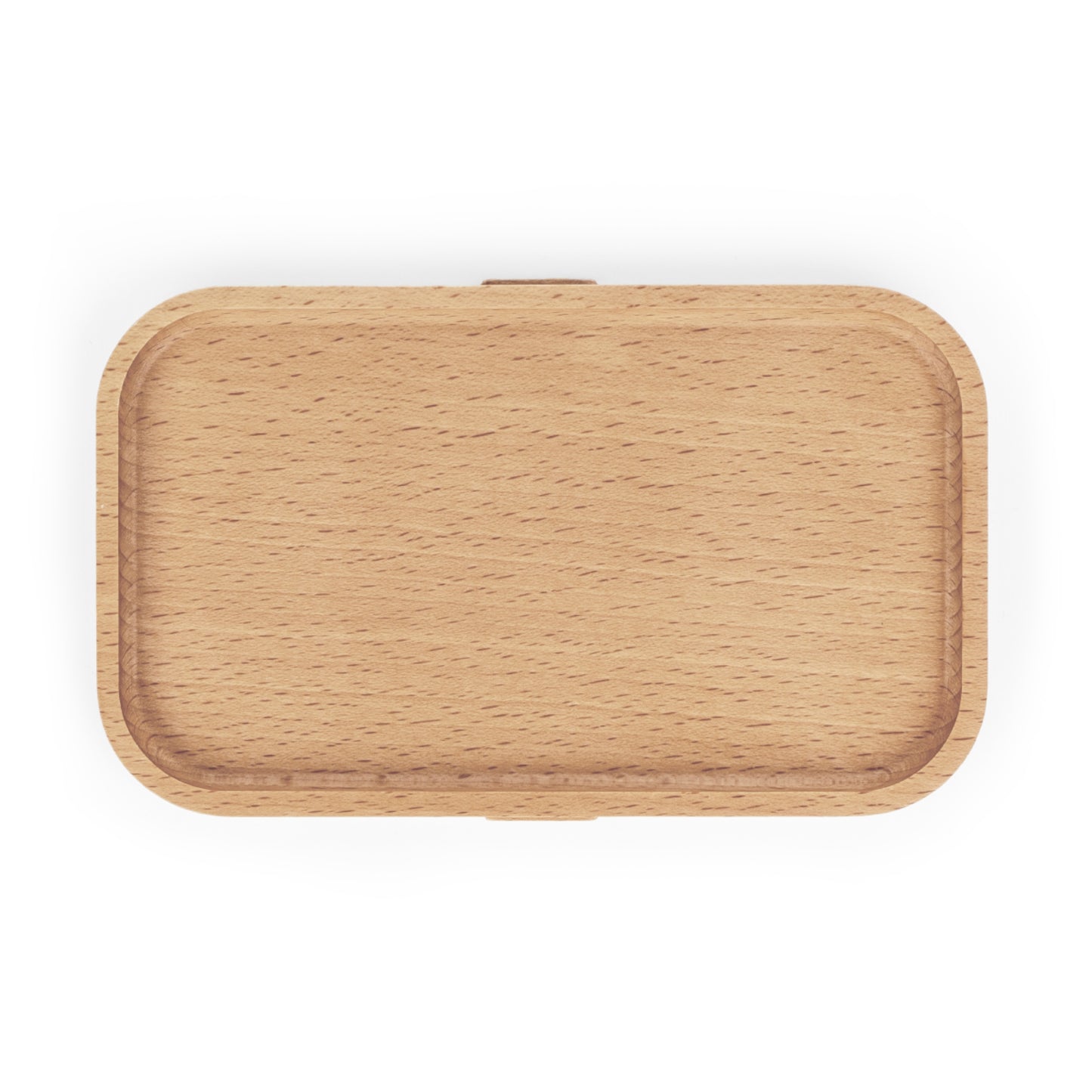 Stylish Bento Box Lunchbox – Portable, Designer Food Container with Wooden Lid & Two Moveable Compartments for Work, School & Picnics