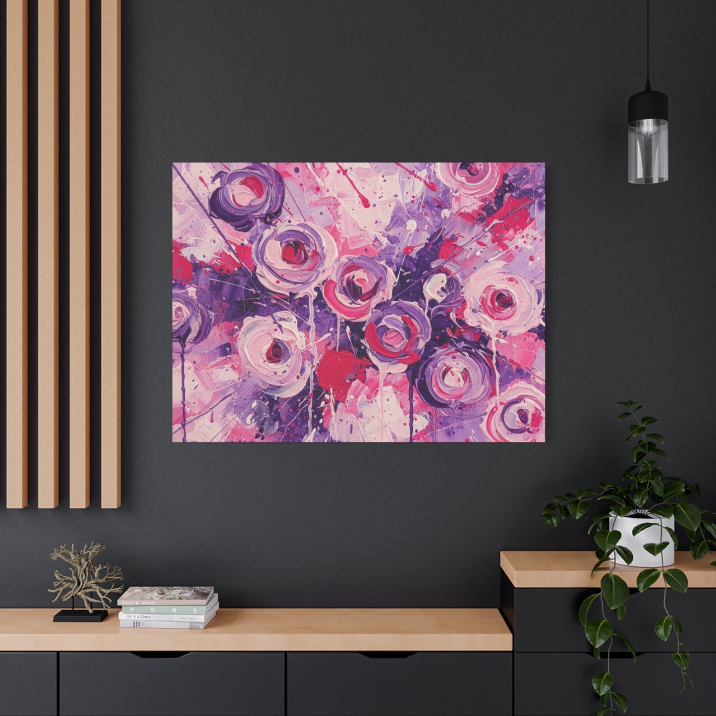 Abstract Art Canvas Print – Premium canvas print, Modern Wall Art, Matte Canvas, Ready to Hang, Home & Office Décor, Floral Abstract Canvas Print — Stretched Matte Wall Art