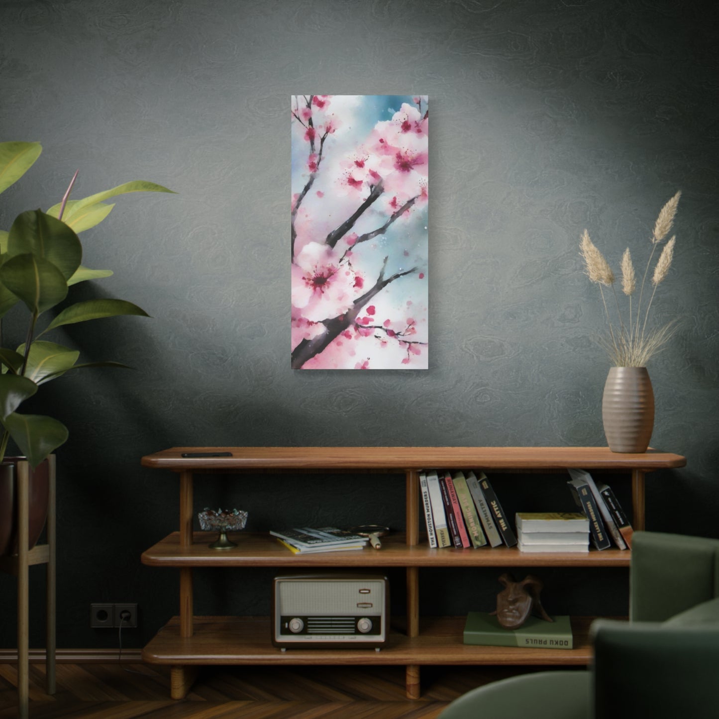 Abstract Art Canvas Print – Modern Wall Art, Digital Artwork, Matte Canvas, Ready to Hang, Home & Office Décor, Modern Wall Décor, Cherry Blossom Canvas Art - Floral Wall Decor