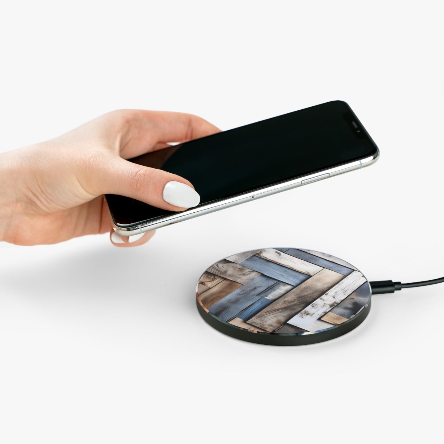 10W Fast Wireless Phone Charger – Qi-Certified for iPhone 16/15/14, Samsung Galaxy S25/S24/S23, Google Pixel 7/8/9 – Sleek, Compact Design with Micro USB Cable.