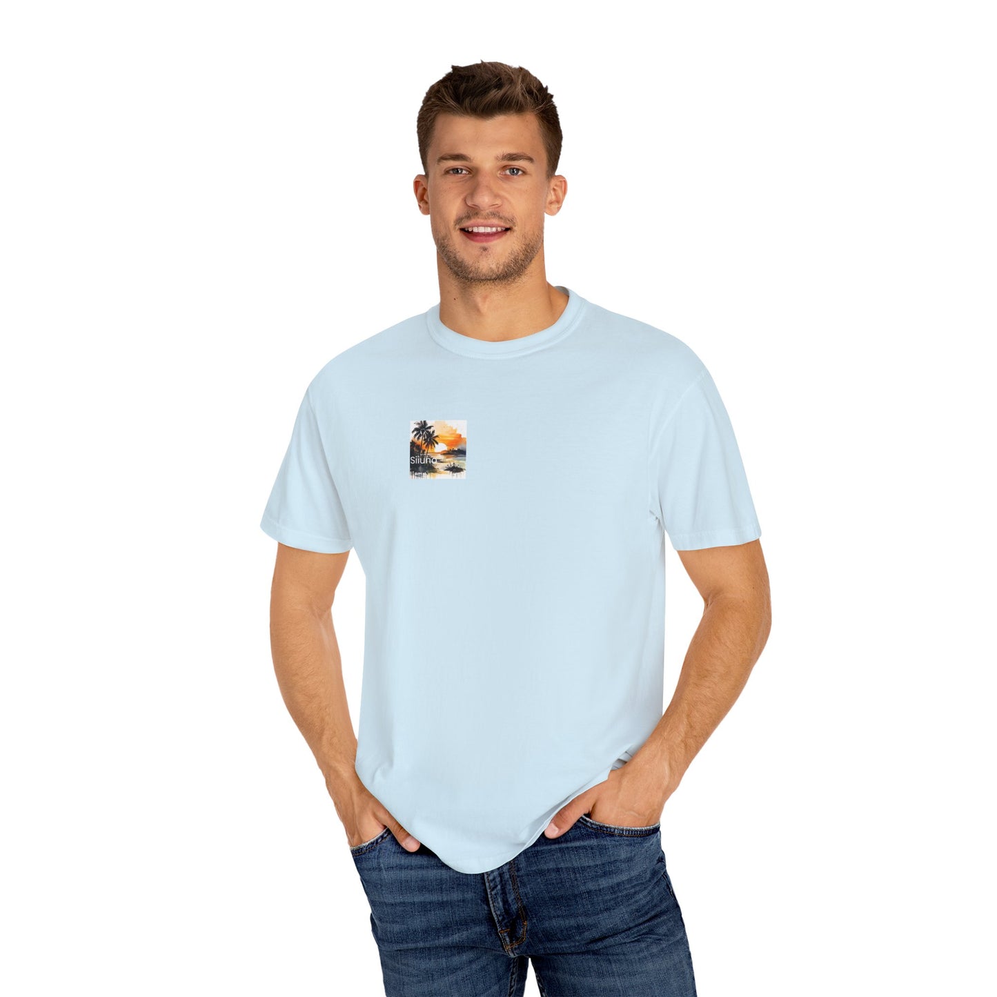 Tropical Sunset T-shirt | Unisex Garment-Dyed Tee | Beach Vibe, Summer Fashion, Vacation Essential, Gift Idea, Relaxed Style